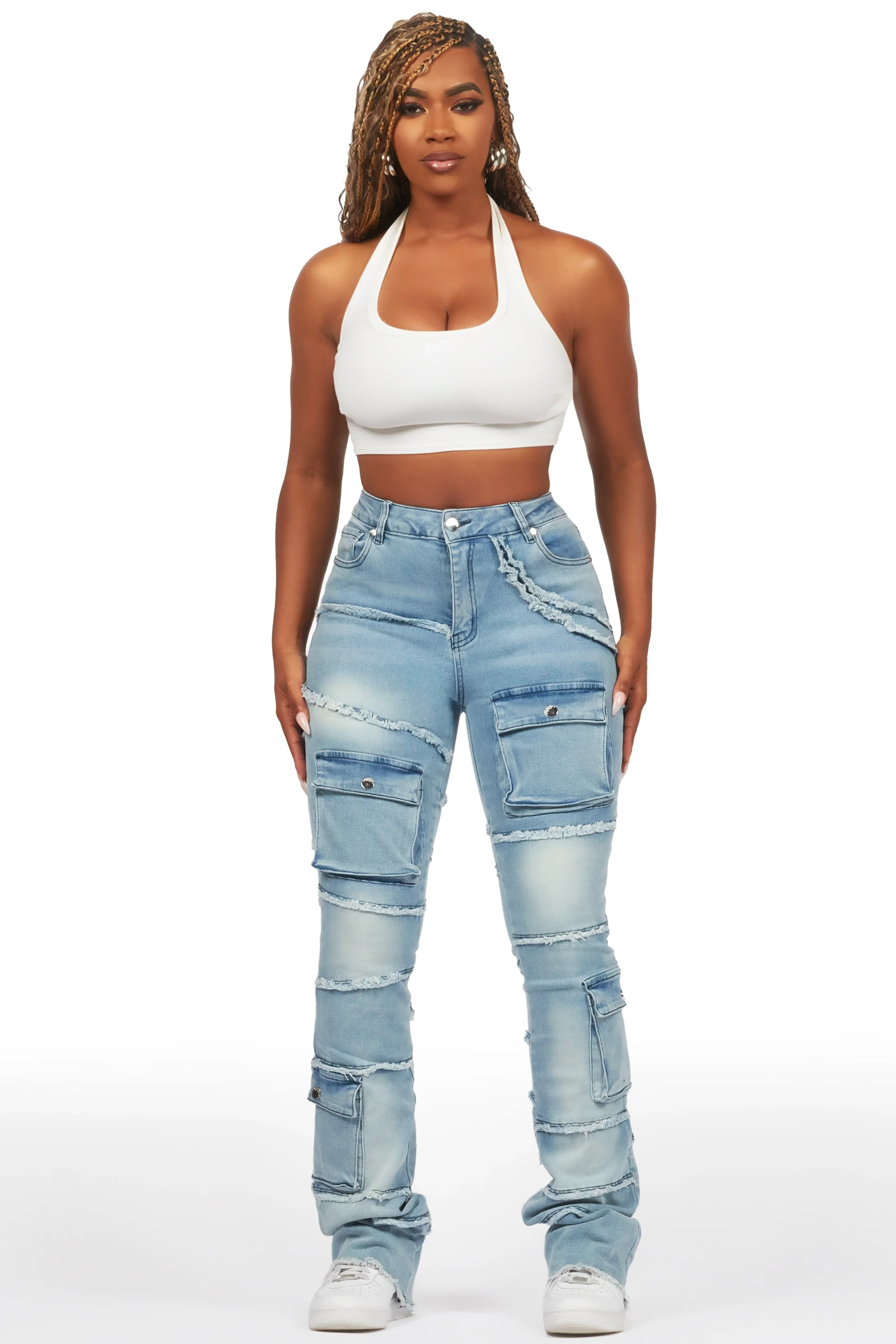 5595-mikayla-blue-stacked-flare-jean-3.webp Mikayla Blue Stacked Flare Jean