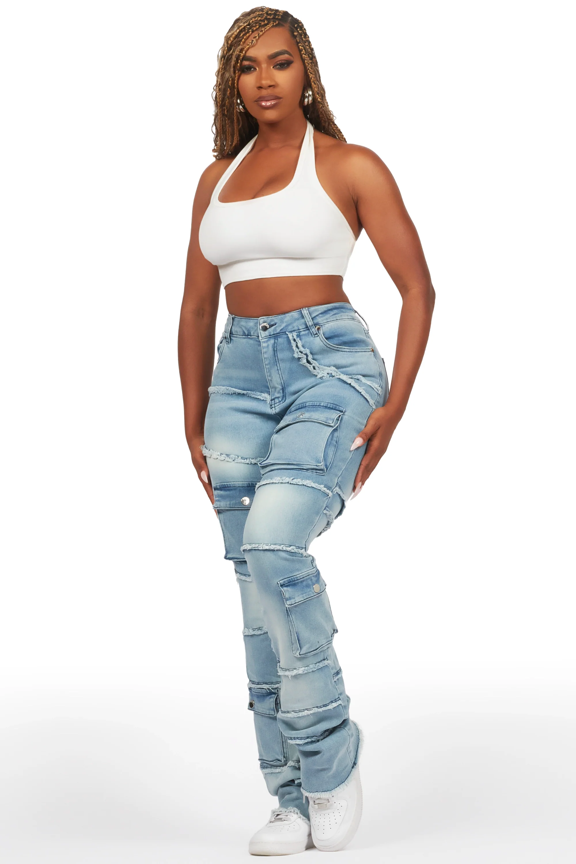 5595-mikayla-blue-stacked-flare-jean-4.webp Mikayla Blue Stacked Flare Jean