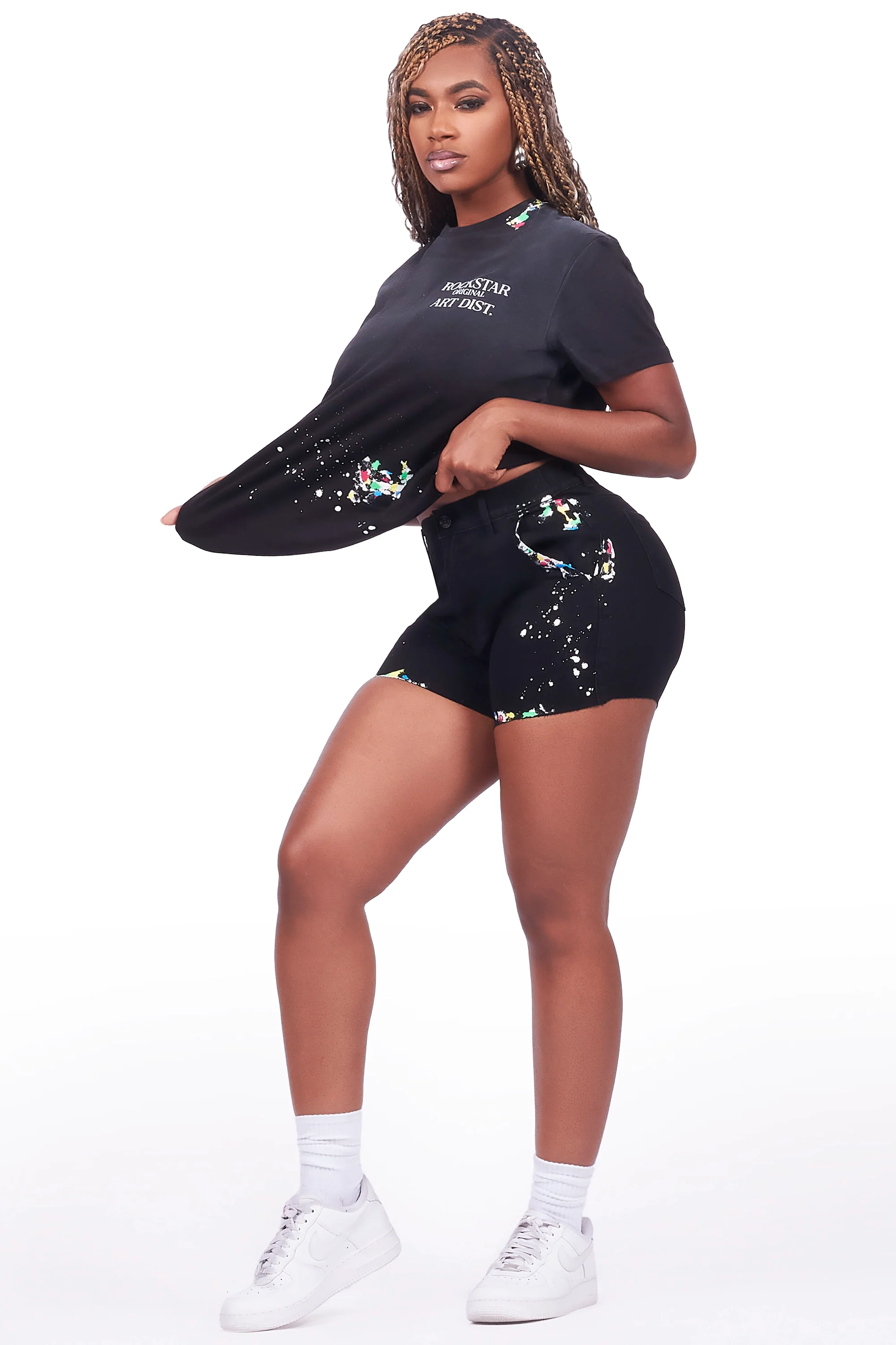5773-nashiya-black-denim-short-set-3.webp Nashiya Black Denim Short Set
