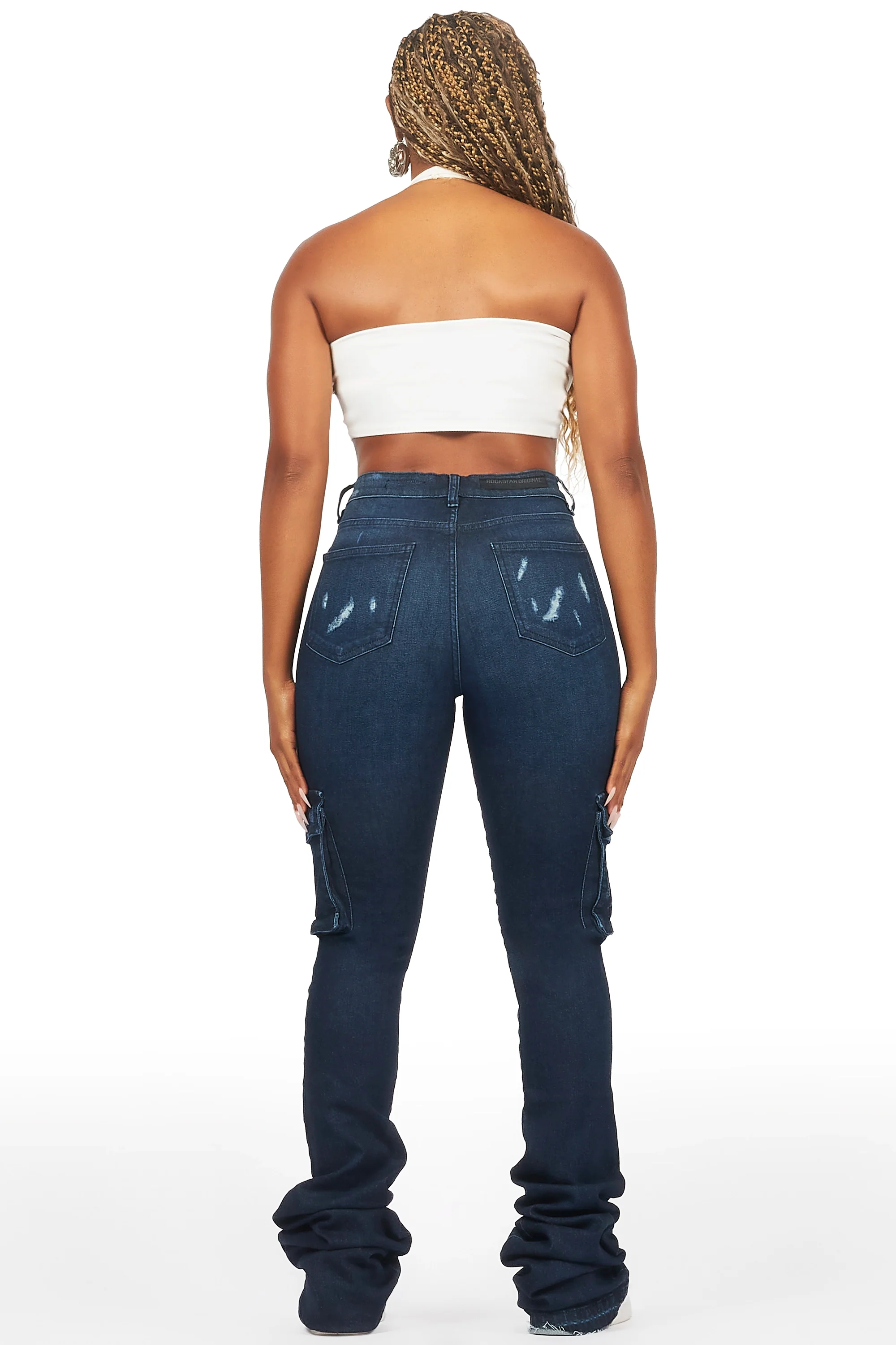 5853-noor-dark-wash-cargo-super-stacked-jean-6.webp Noor Dark Wash Cargo Super Stacked Jean