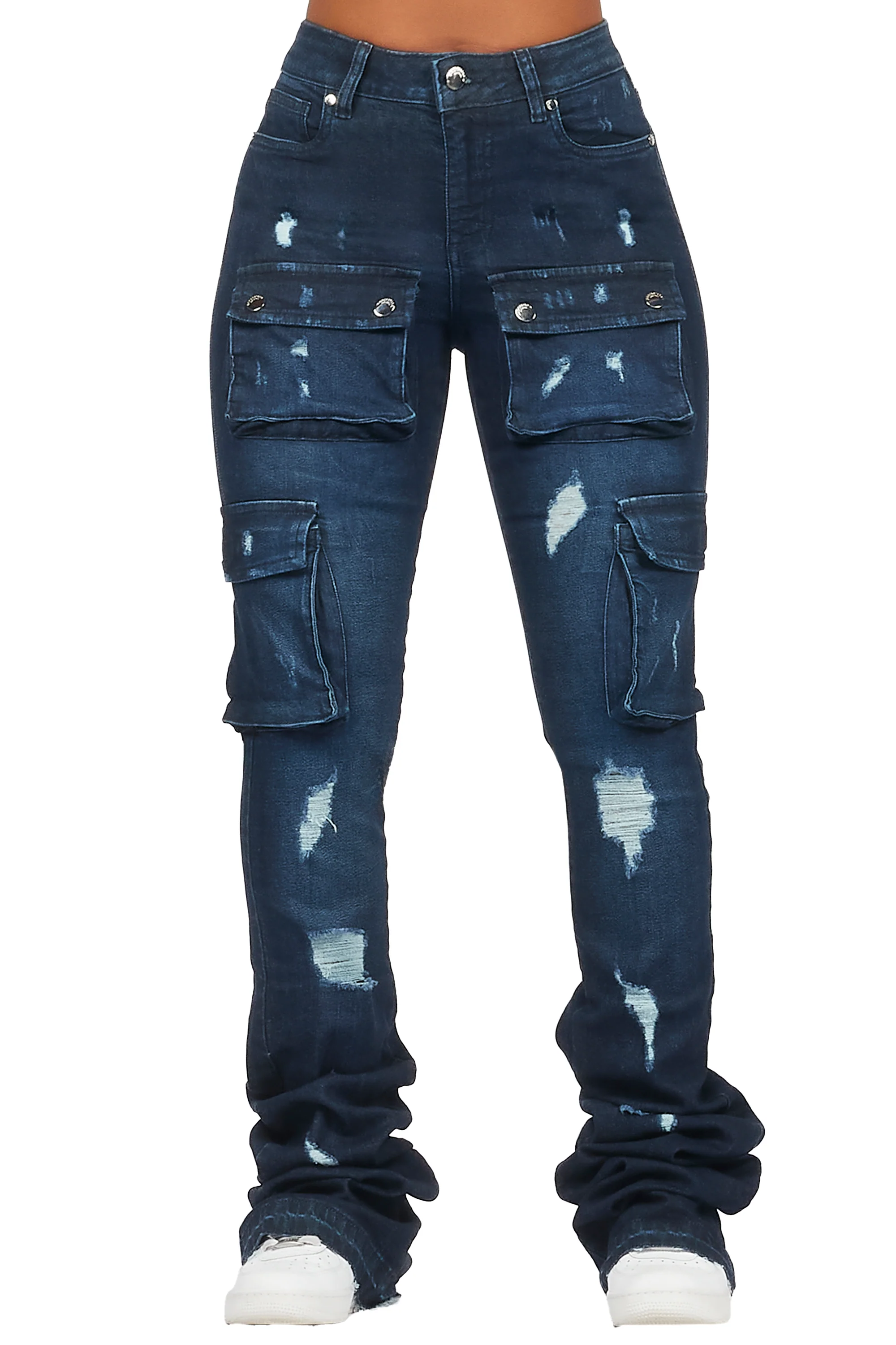 5853-noor-dark-wash-cargo-super-stacked-jean-7.webp Noor Dark Wash Cargo Super Stacked Jean