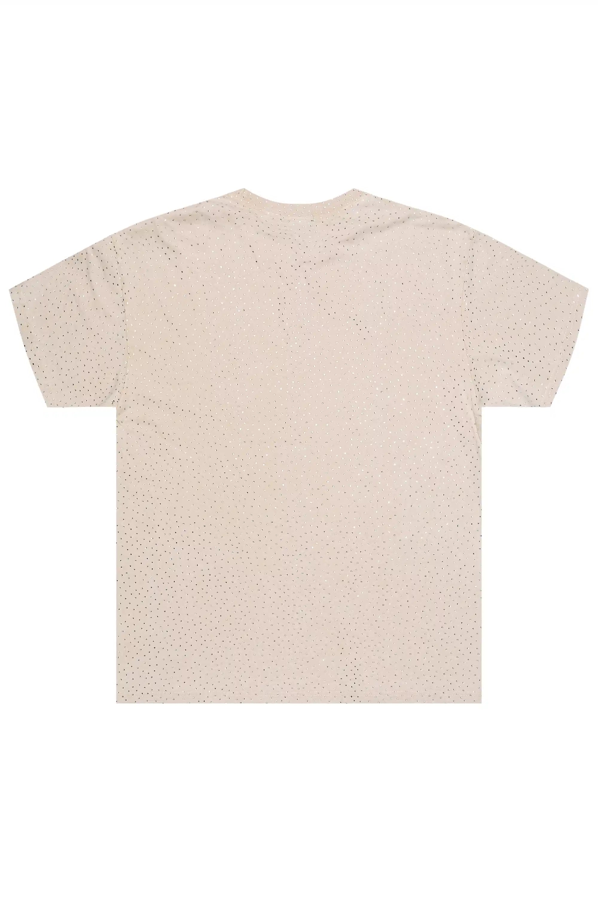5924-kammile-beige-rhinestone-t-shirt-3.jpg Kammile Beige Rhinestone T-Shirt