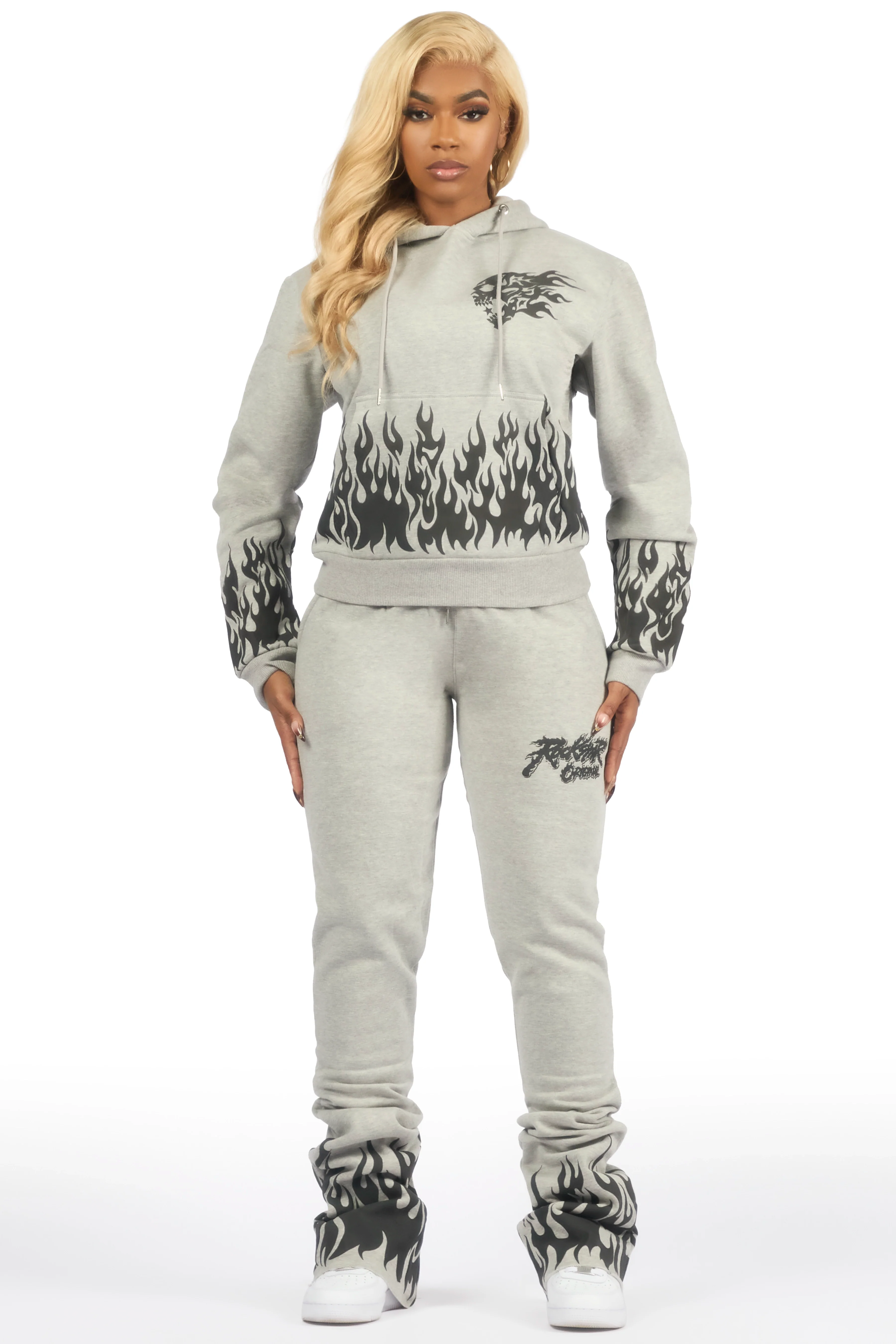 Arais Heather Grey Super Stacked Flare Trackset