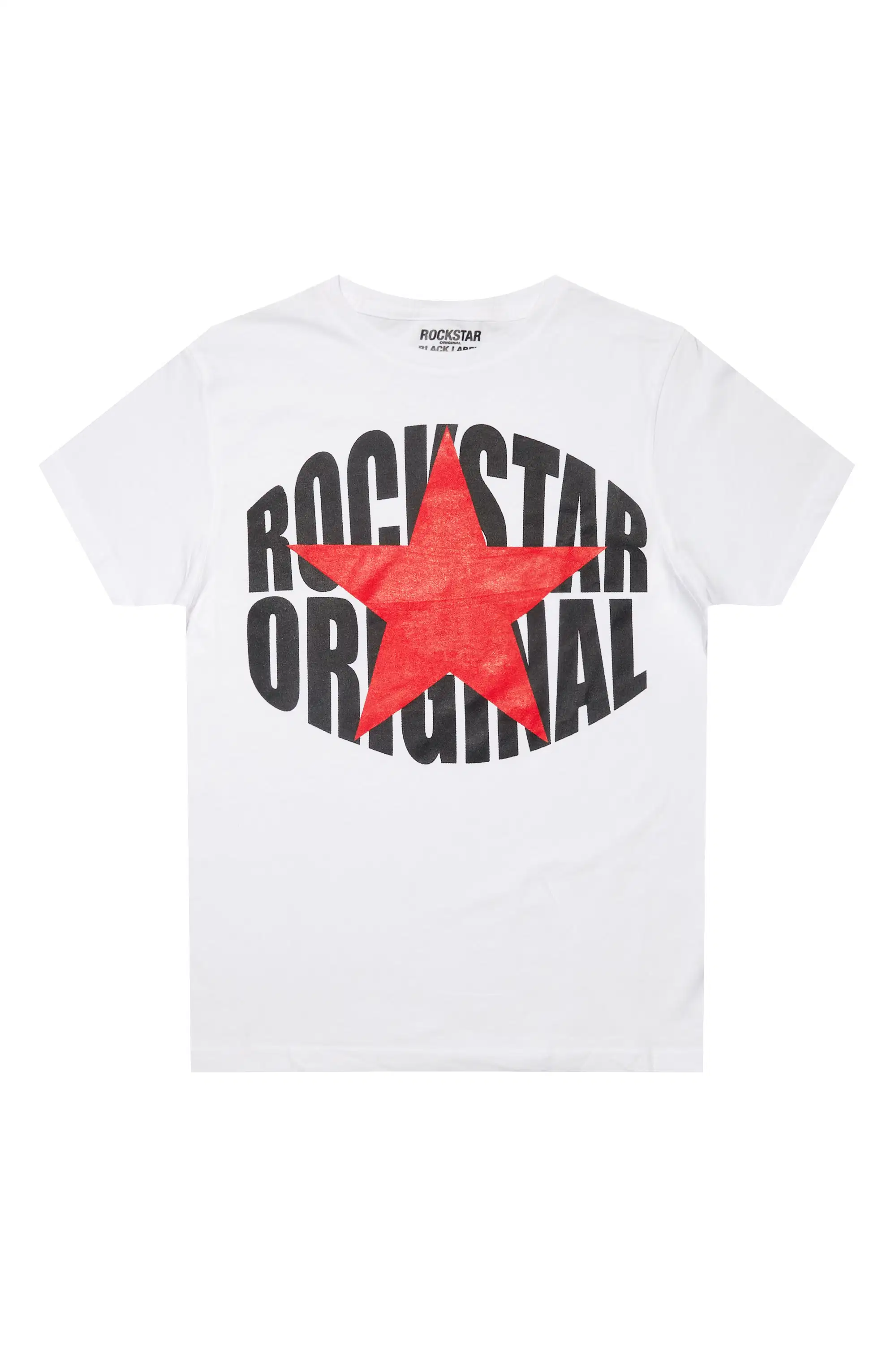 Boys Ezra 2.0 White/Red Graphic T-Shirt