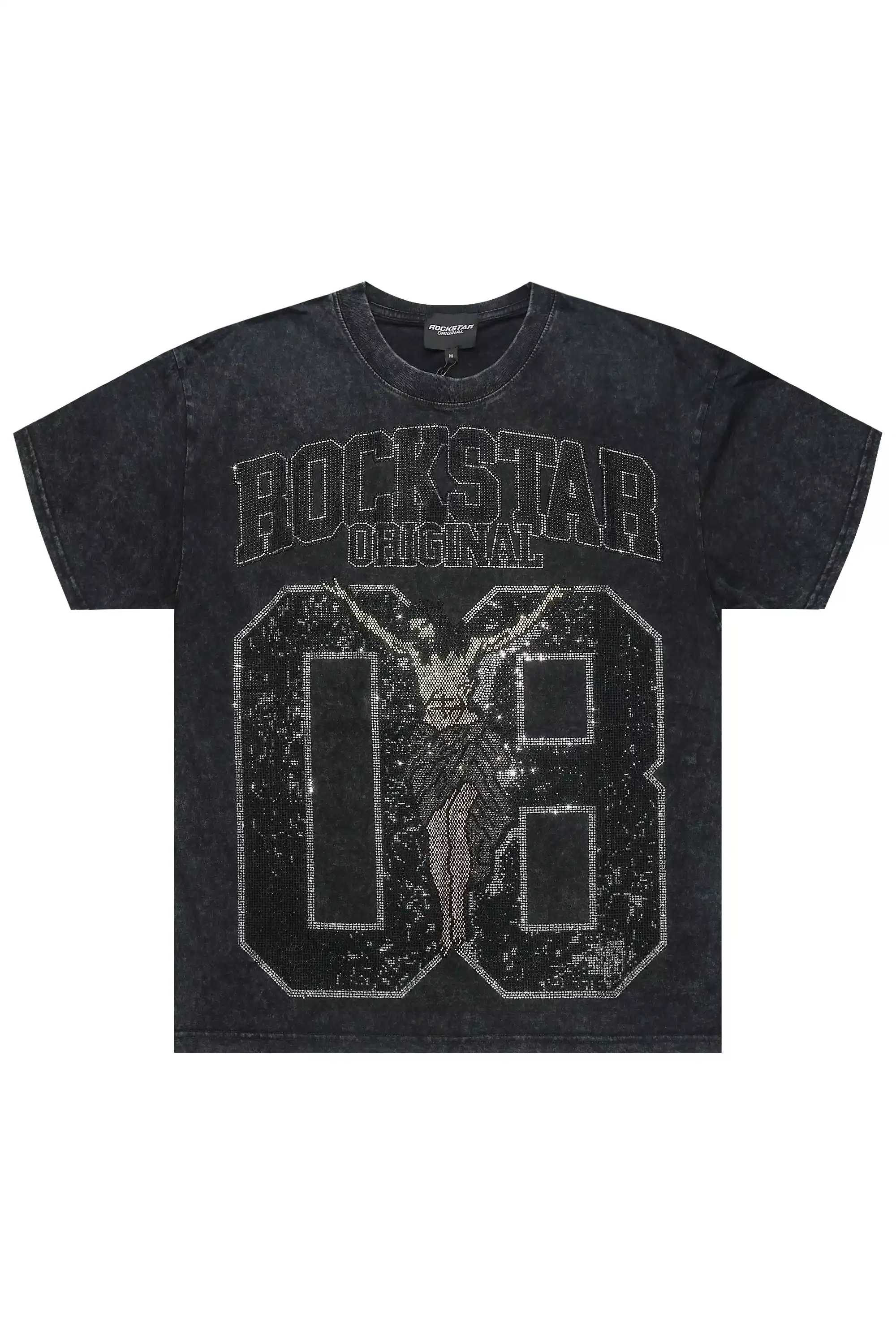 Tariqa Black Rhinestone Oversized T-Shirt
