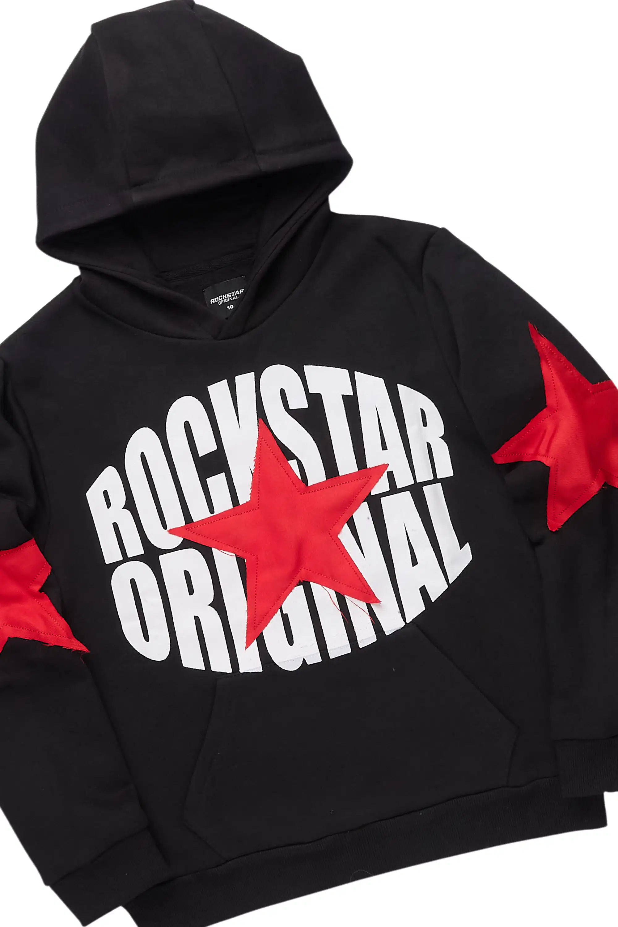 Boys States Black Hoodie/Stacked Jean Set