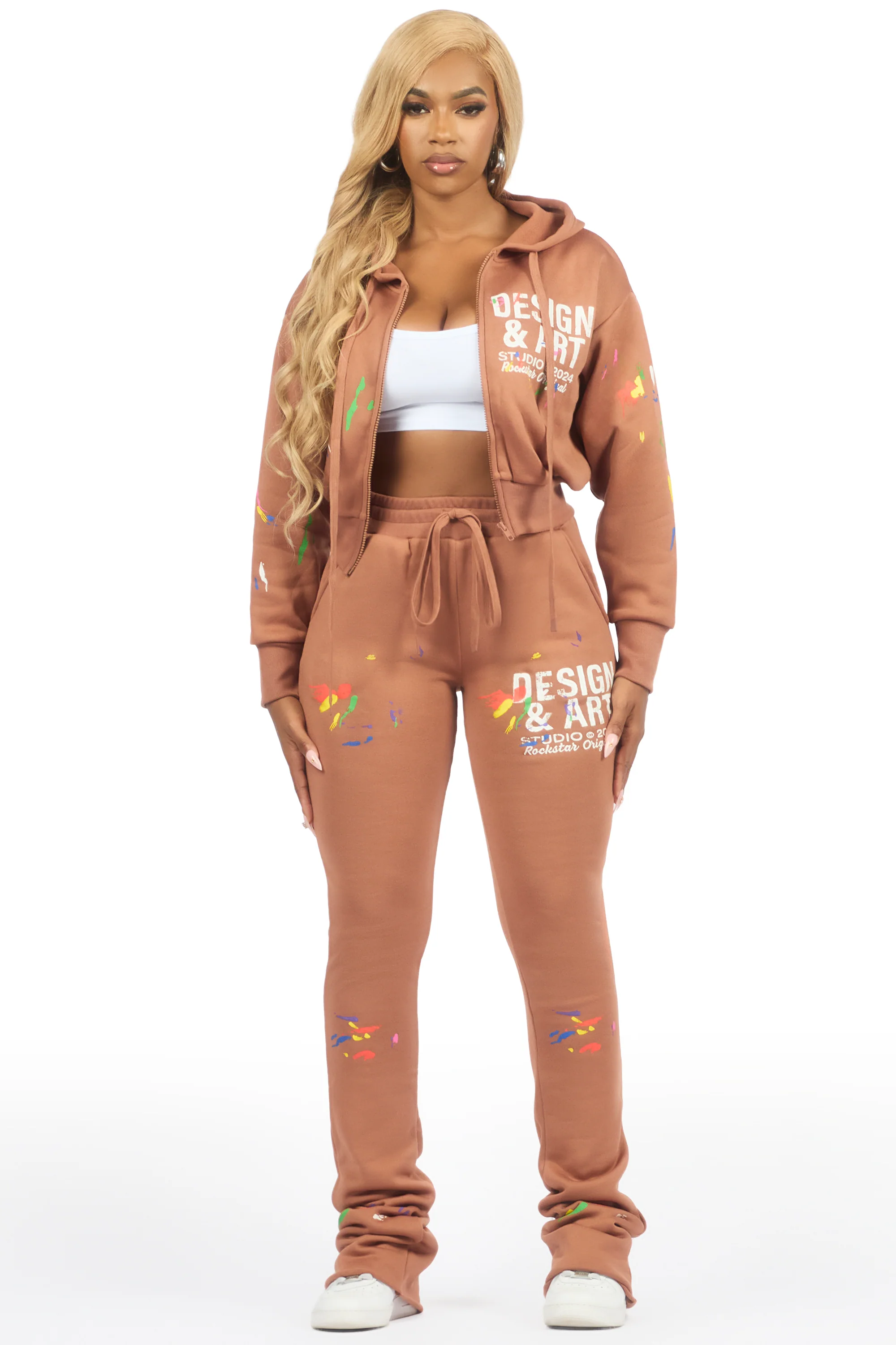 Kristiane Mocha Crop Super Stacked Trackset