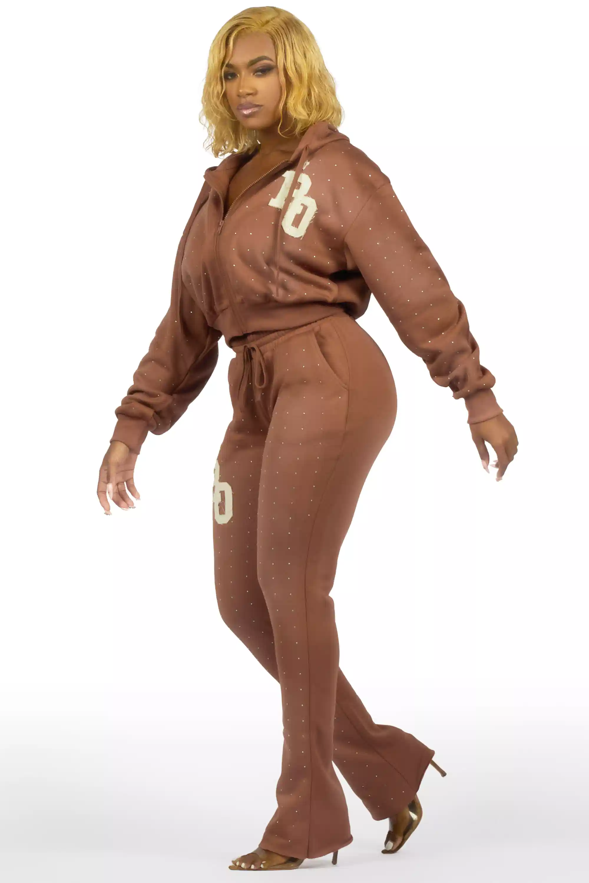 6519-tyona-mocha-rhinestone-stacked-flare-track-set-6.webp Tyona Mocha Rhinestone Stacked Flare Track Set