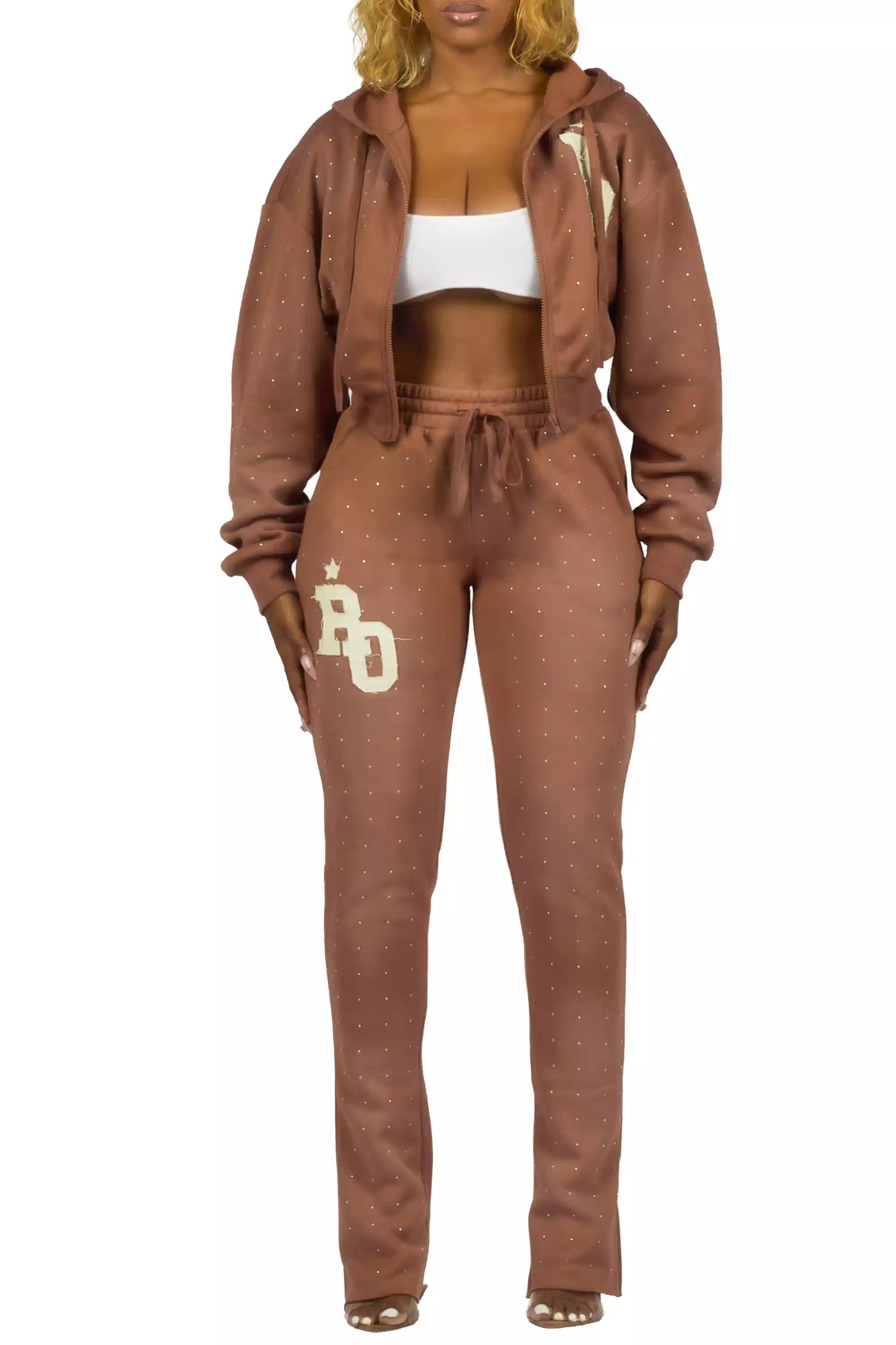 6519-tyona-mocha-rhinestone-stacked-flare-track-set-9.jpg Tyona Mocha Rhinestone Stacked Flare Track Set