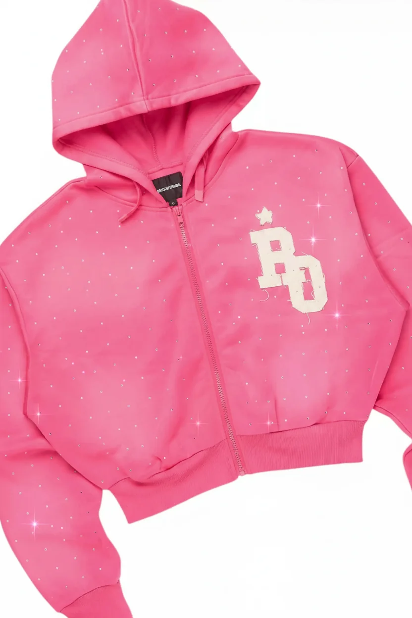 6526-tyona-pink-rhinestone-stacked-flare-track-set-3.webp Tyona Pink Rhinestone Stacked Flare Track Set