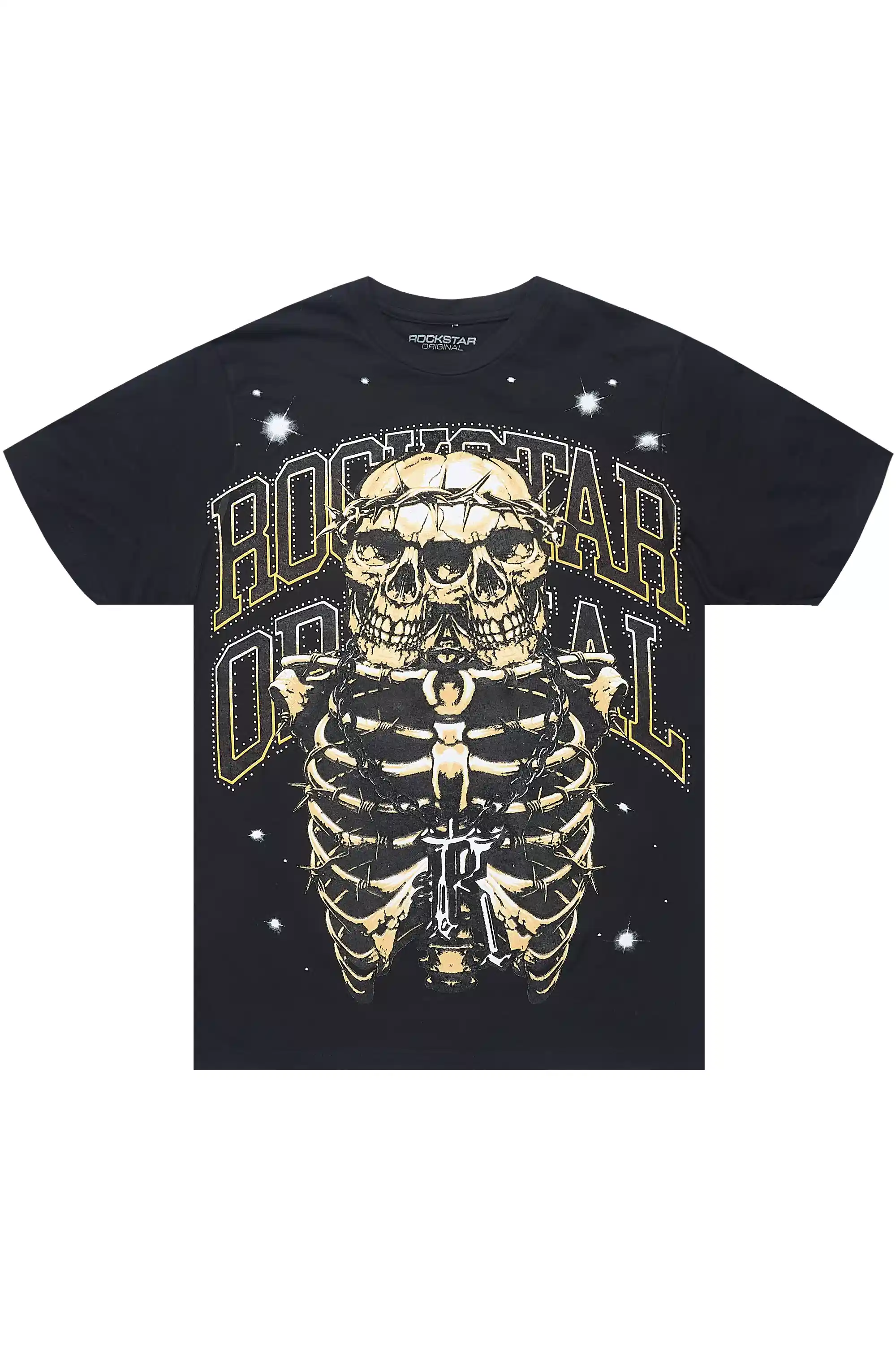 Siera Black Graphic Short Sleeve Tee