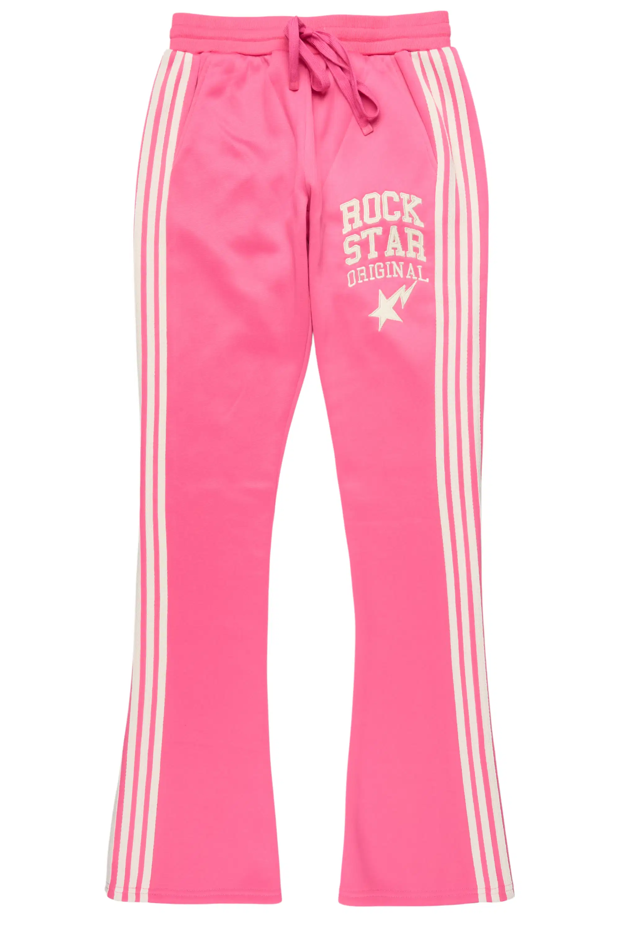 Briana Hot Pink Stacked Track Pant