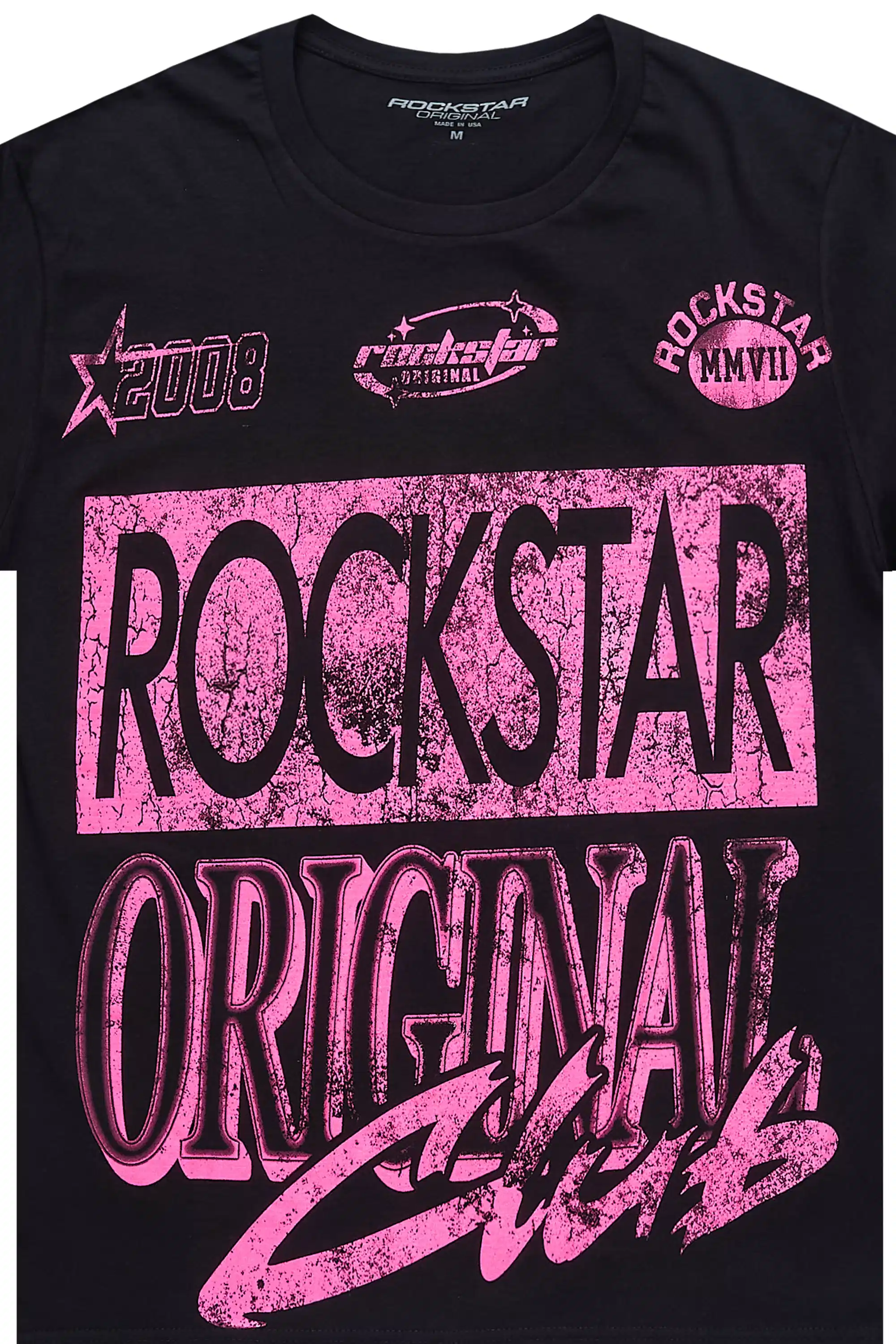 Tiffiany Black/Pink Oversized T-Shirt