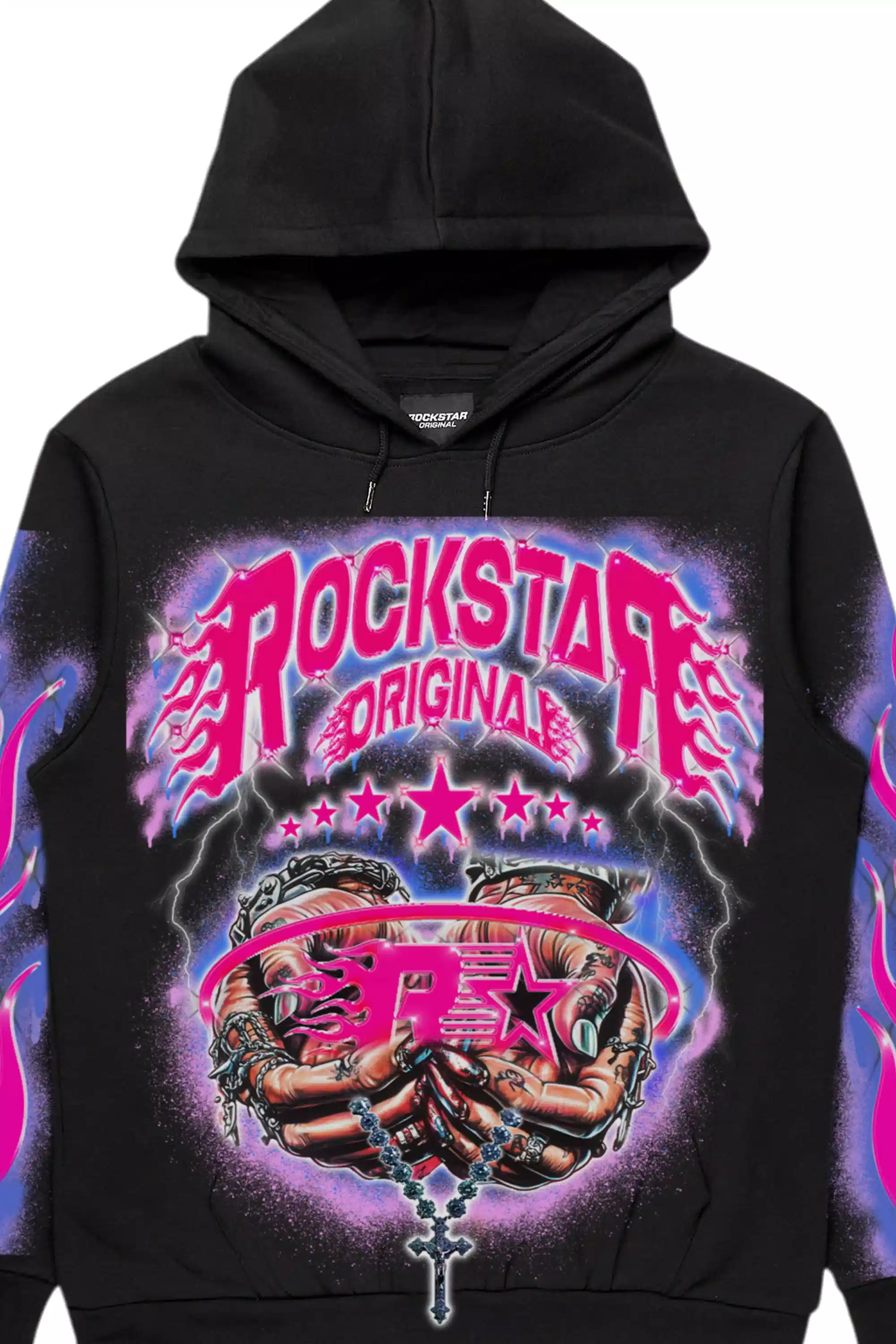 Zeniyah Black Graphic Hoodie