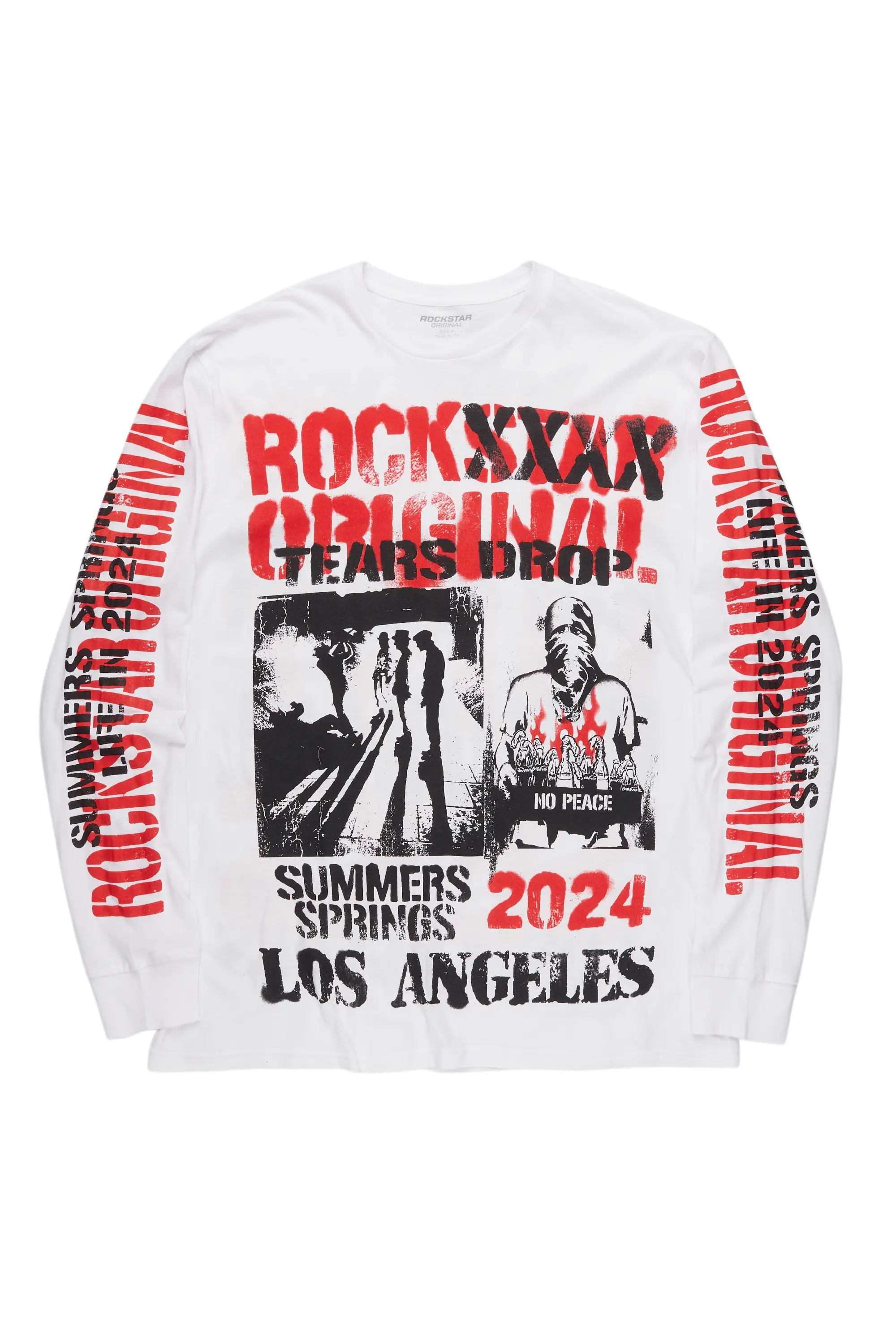Lamani White Graphic Long Sleeve Tee