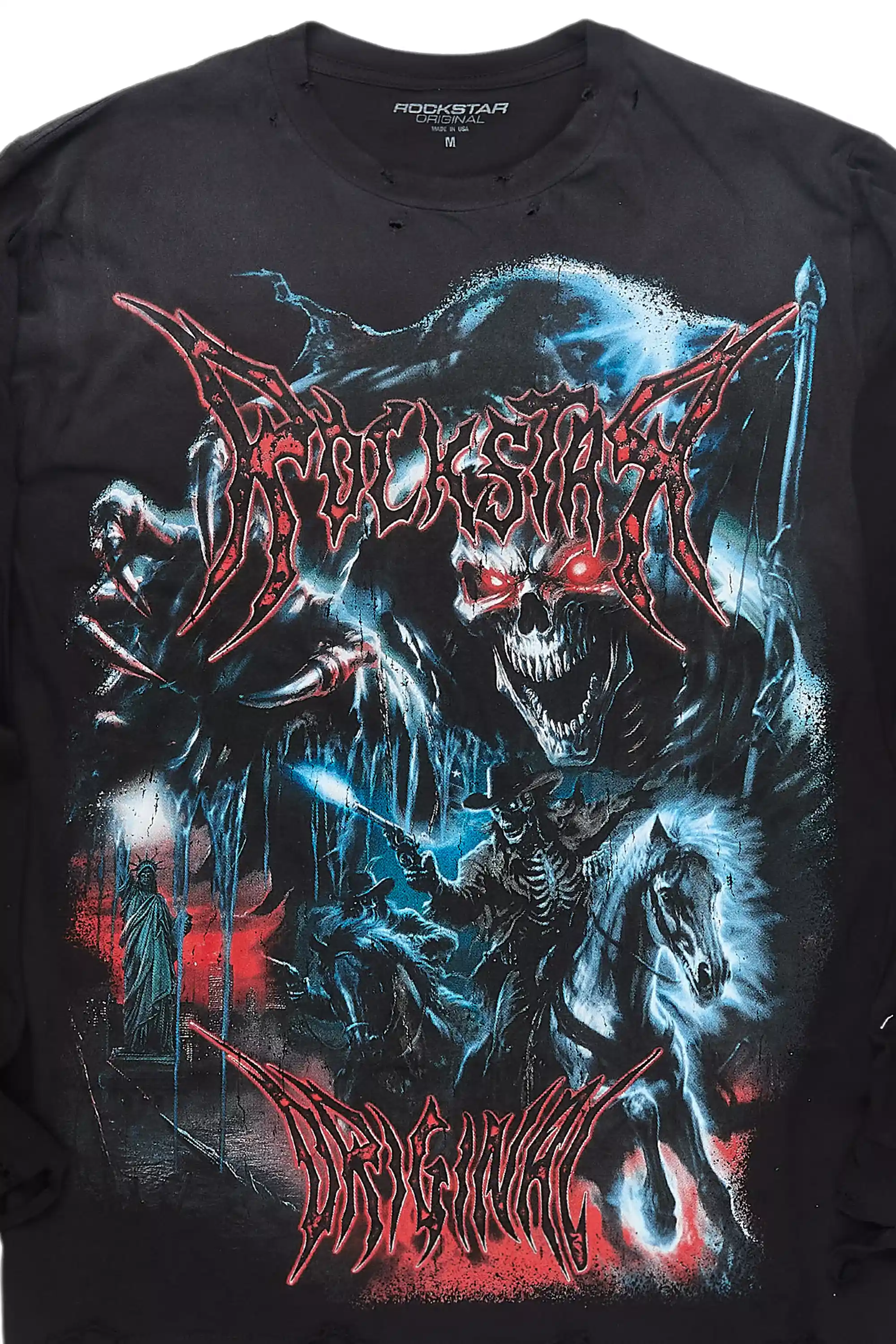 Aprylle Black Graphic Long Sleeve Tee