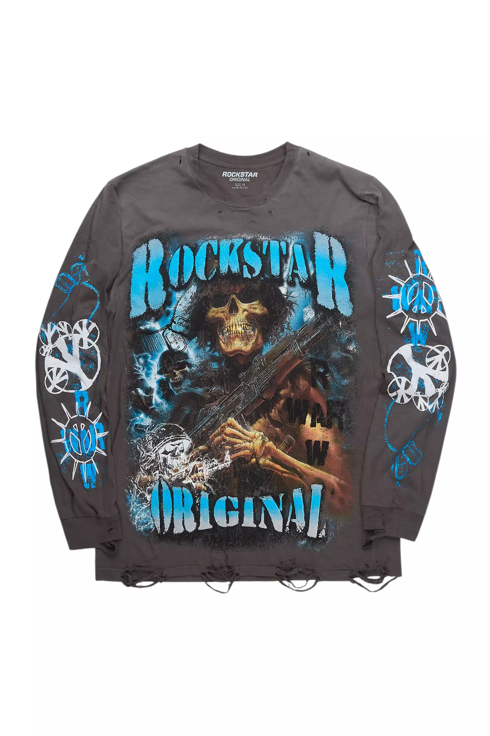 Delisha Charcoal Graphic Long Sleeve Tee