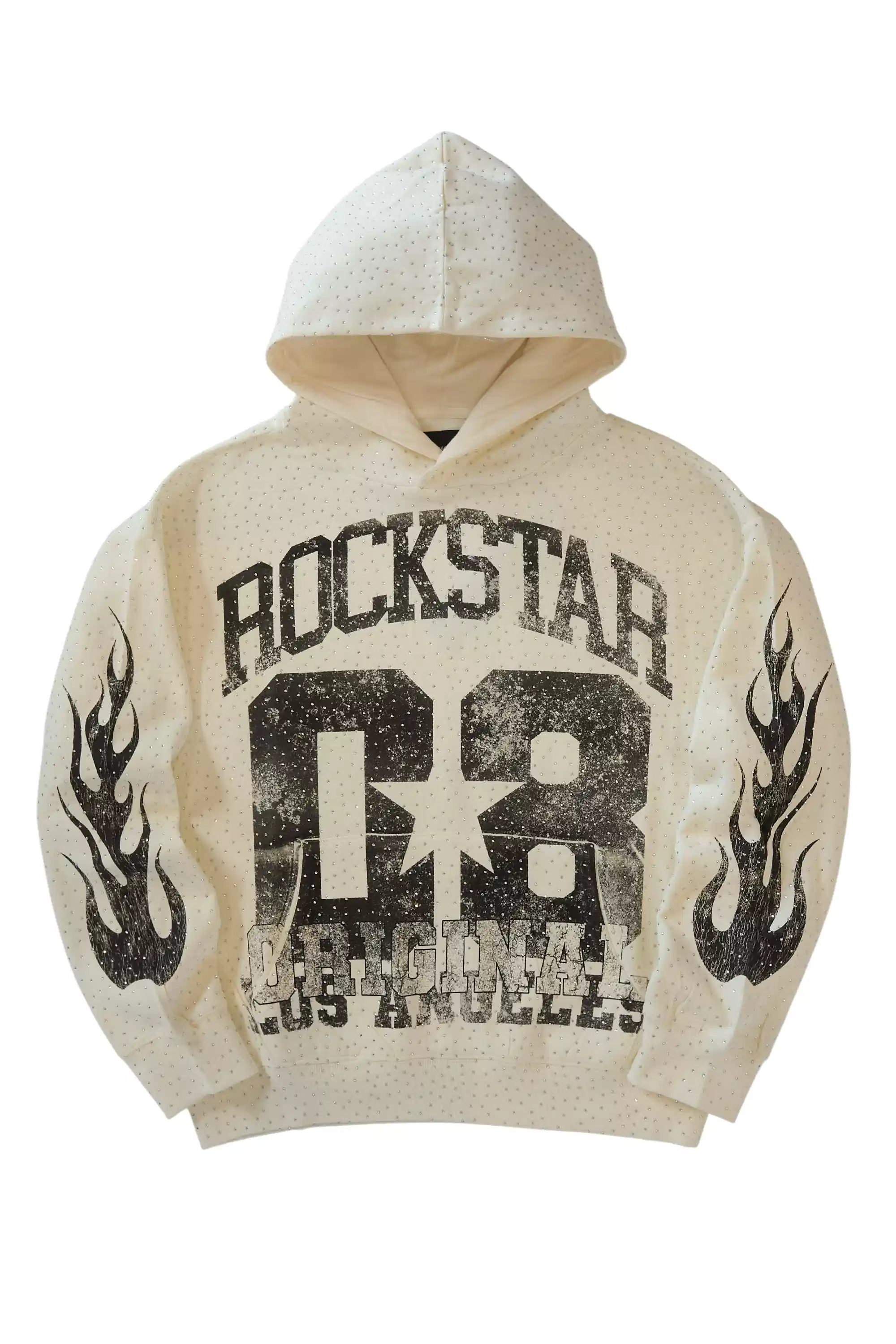 Adrianne Beige Rhinestone Hoodie