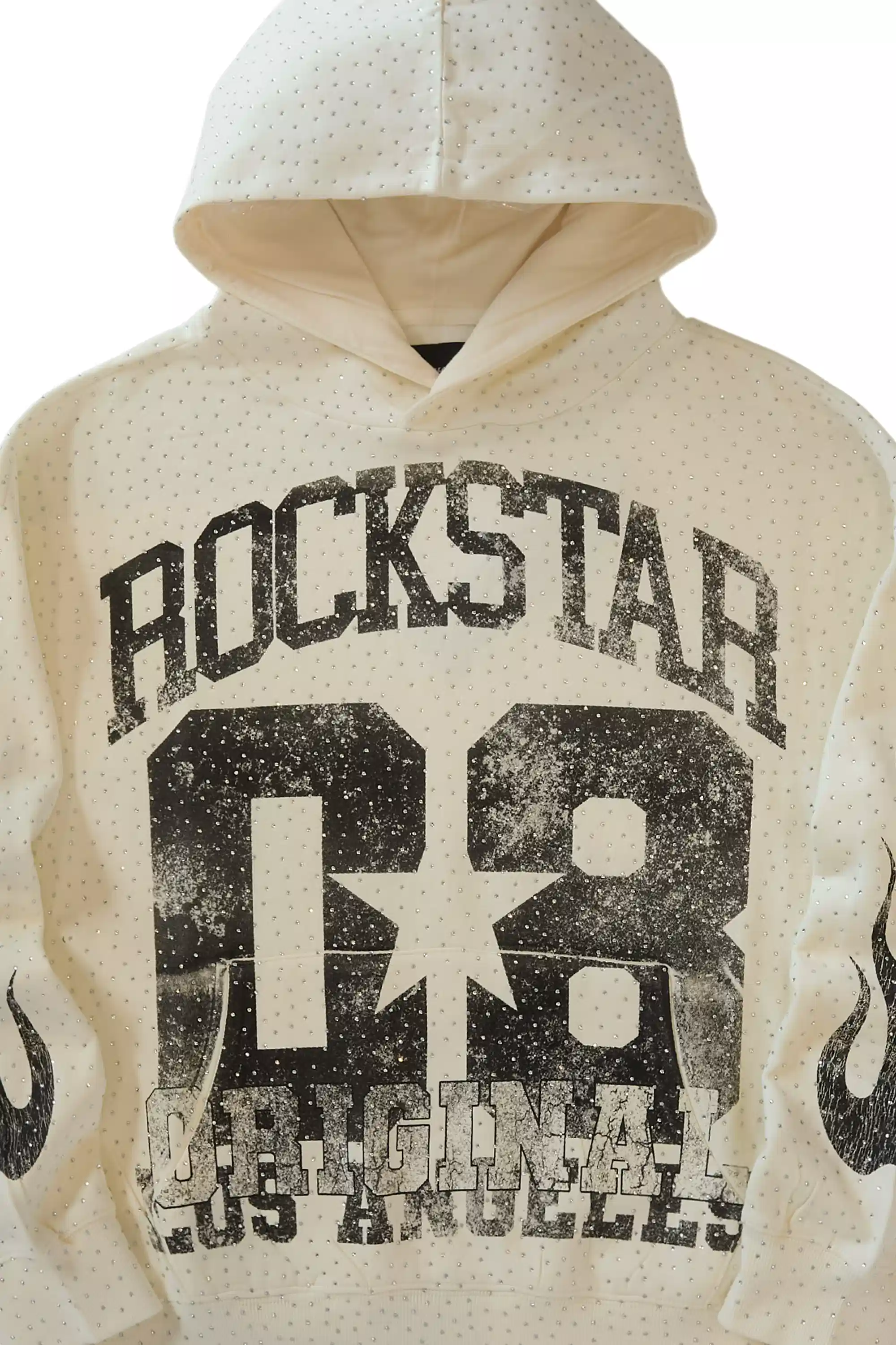 Adrianne Beige Rhinestone Hoodie