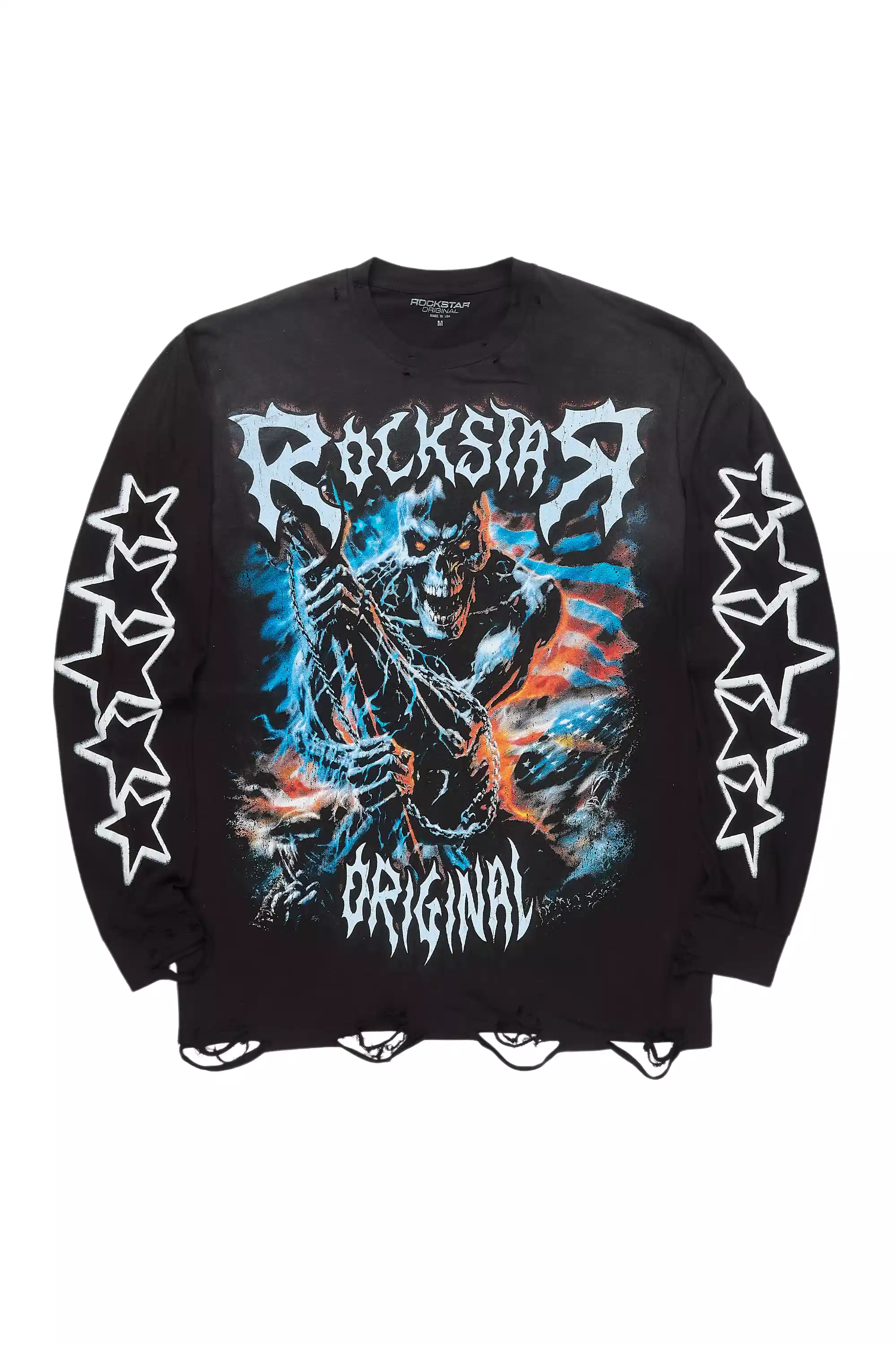 Jaydona Black Graphic Long Sleeve Tee
