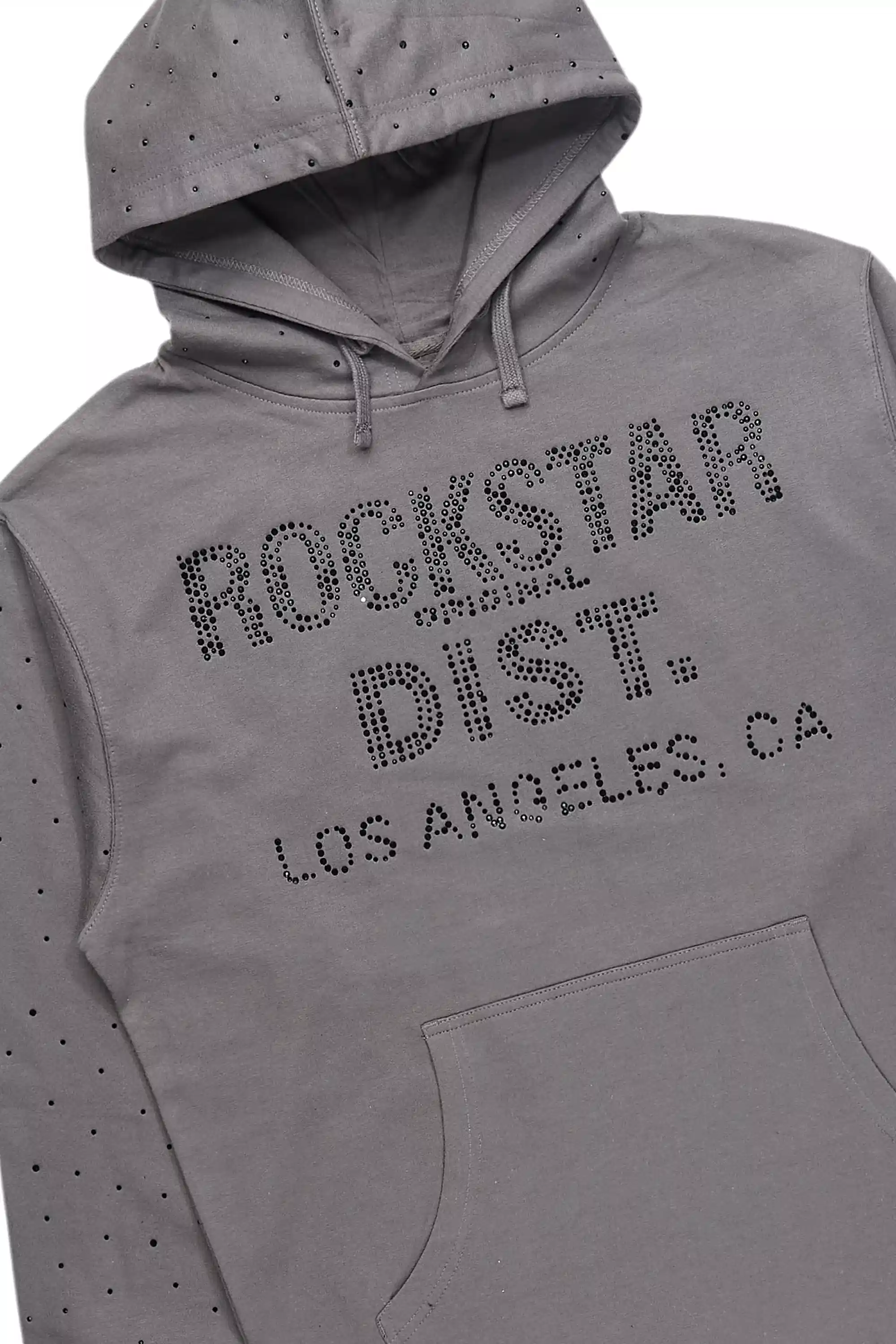 Aryka Heather Grey Rhinestone Hoodie