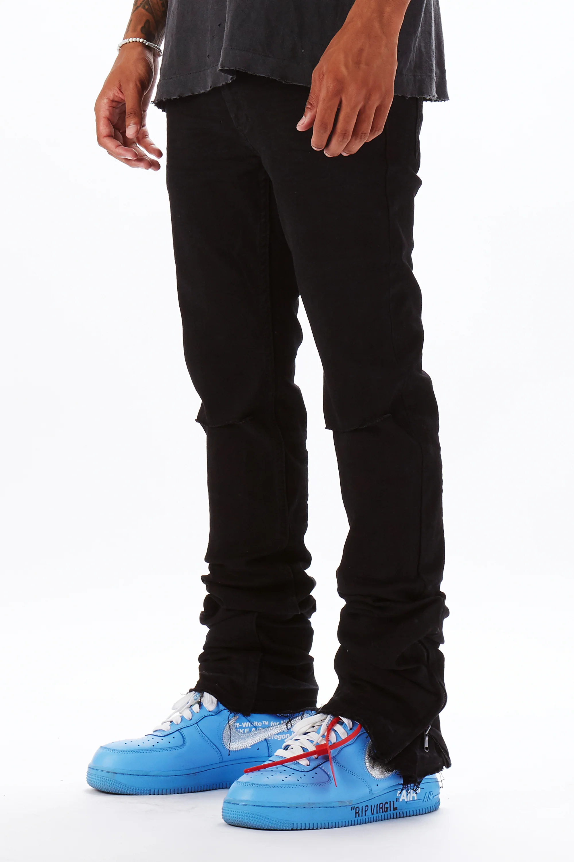 Jaymes Black Stacked Flare Jean