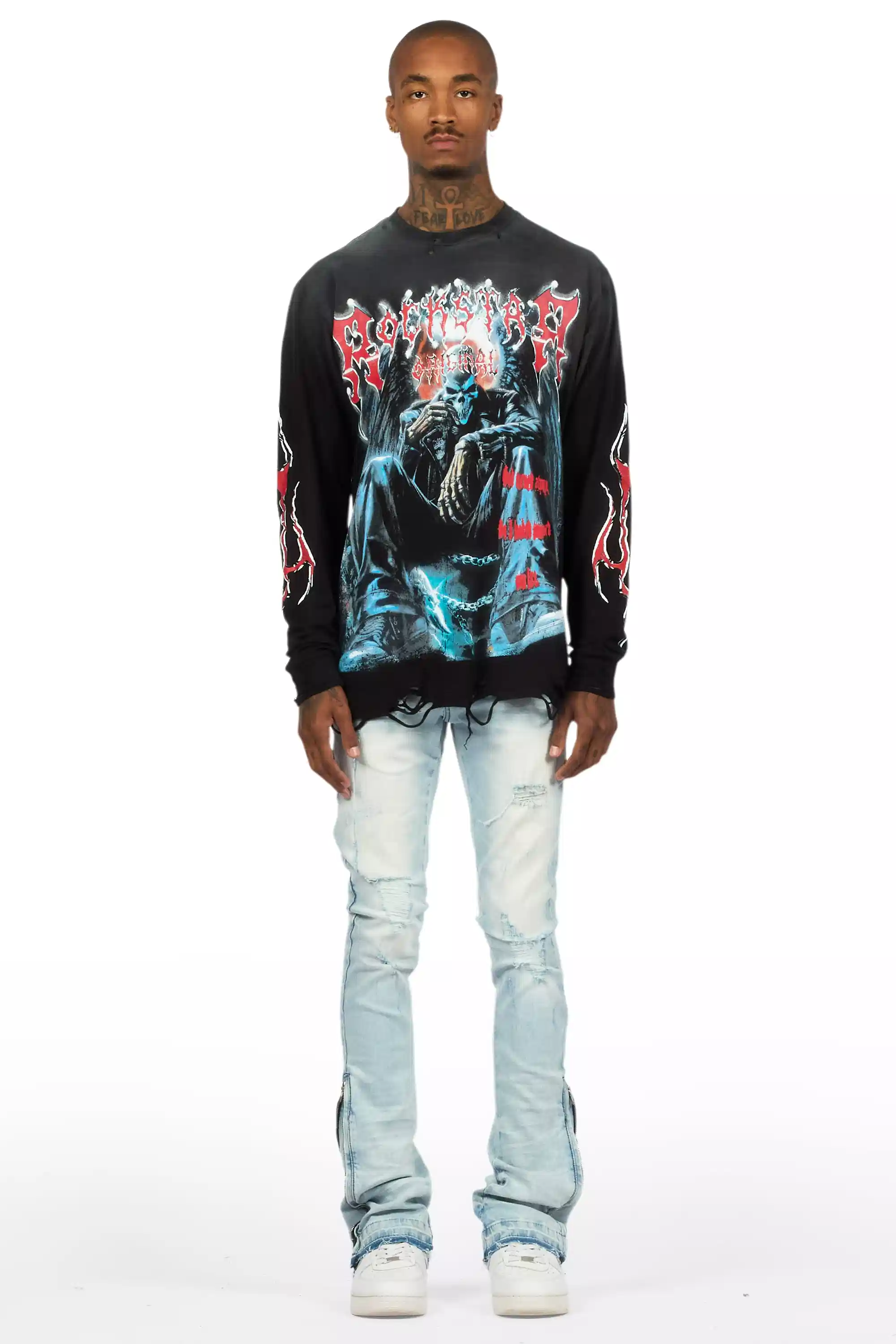 7042-jaymes-light-blue-stacked-flare-jean-3.webp Jaymes Light Blue Stacked Flare Jean