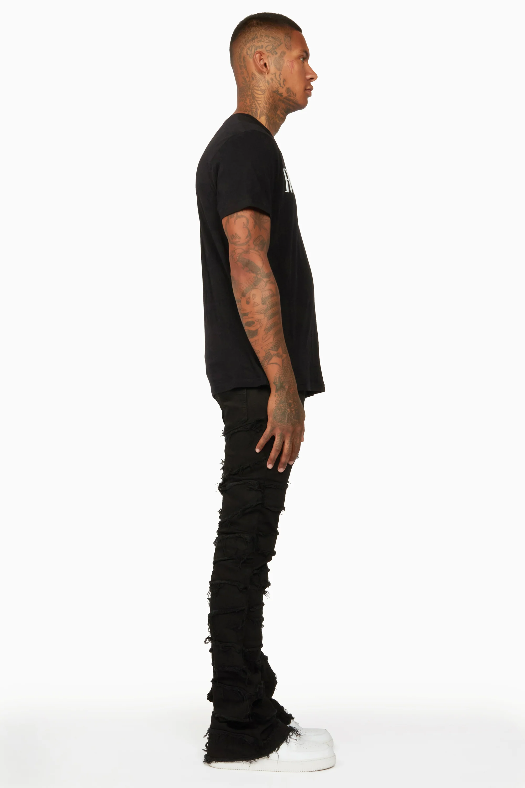 7089-shake-black-stacked-flare-jean-13.webp Shake Black Stacked Flare Jean
