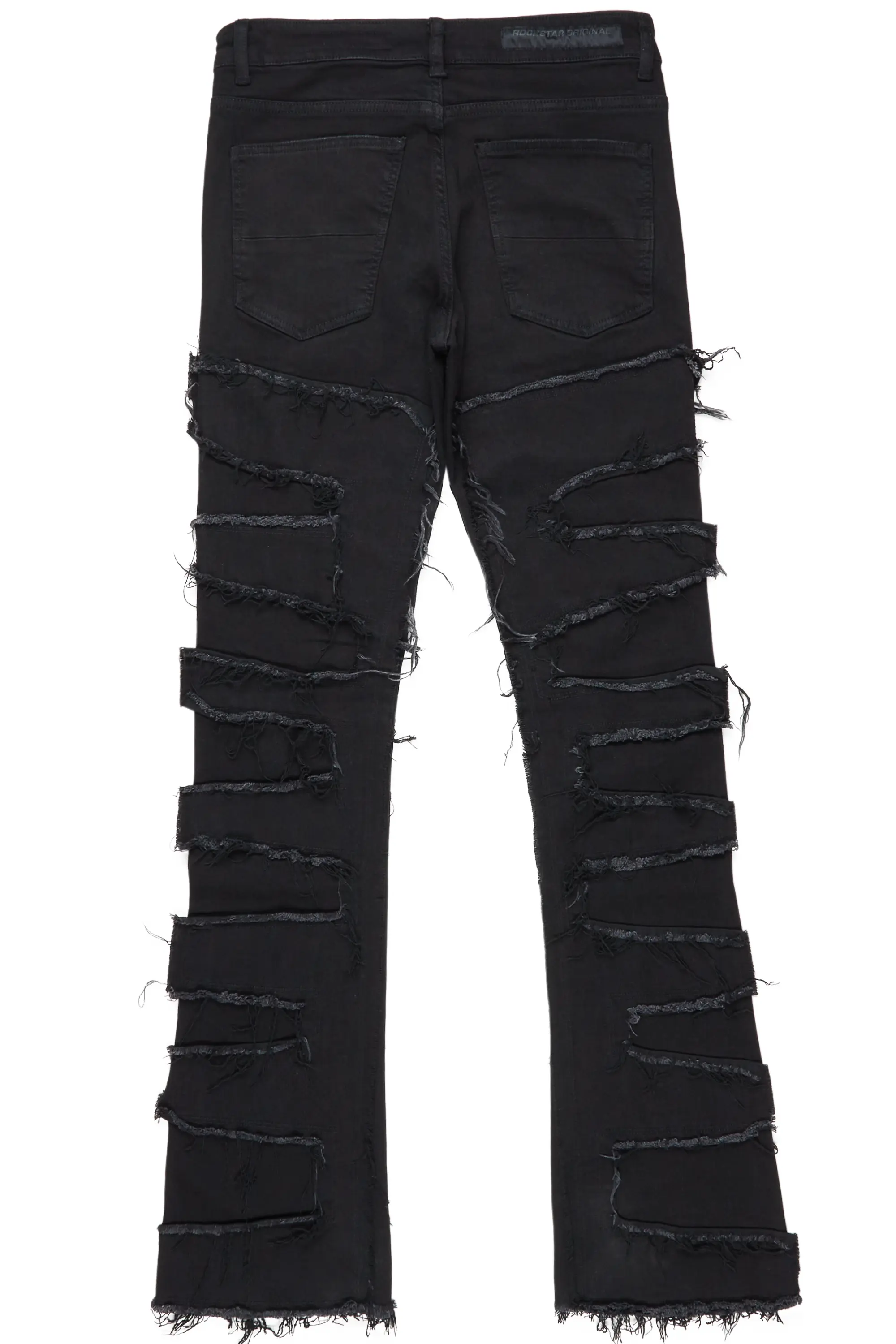 7089-shake-black-stacked-flare-jean-7.png Shake Black Stacked Flare Jean