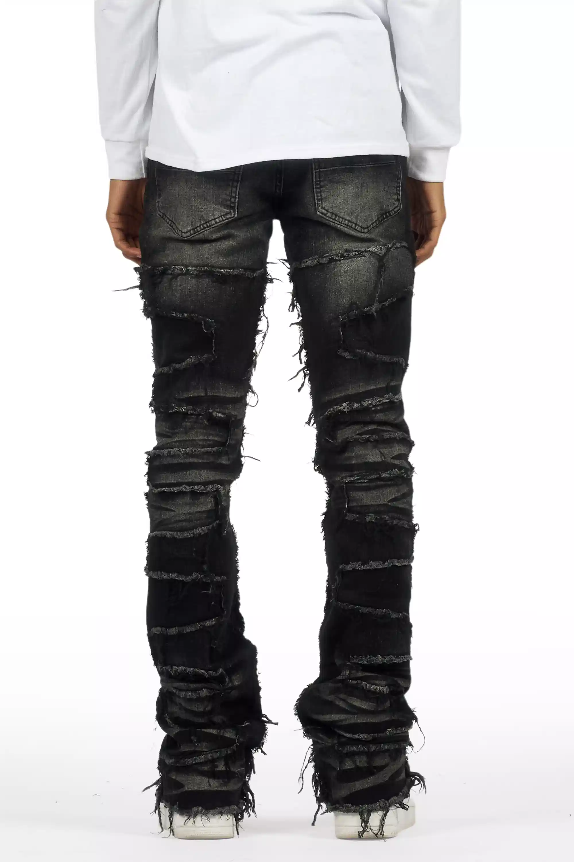 7100-shake-dark-grey-stacked-flare-jean-13.webp Shake Dark Grey Stacked Flare Jean