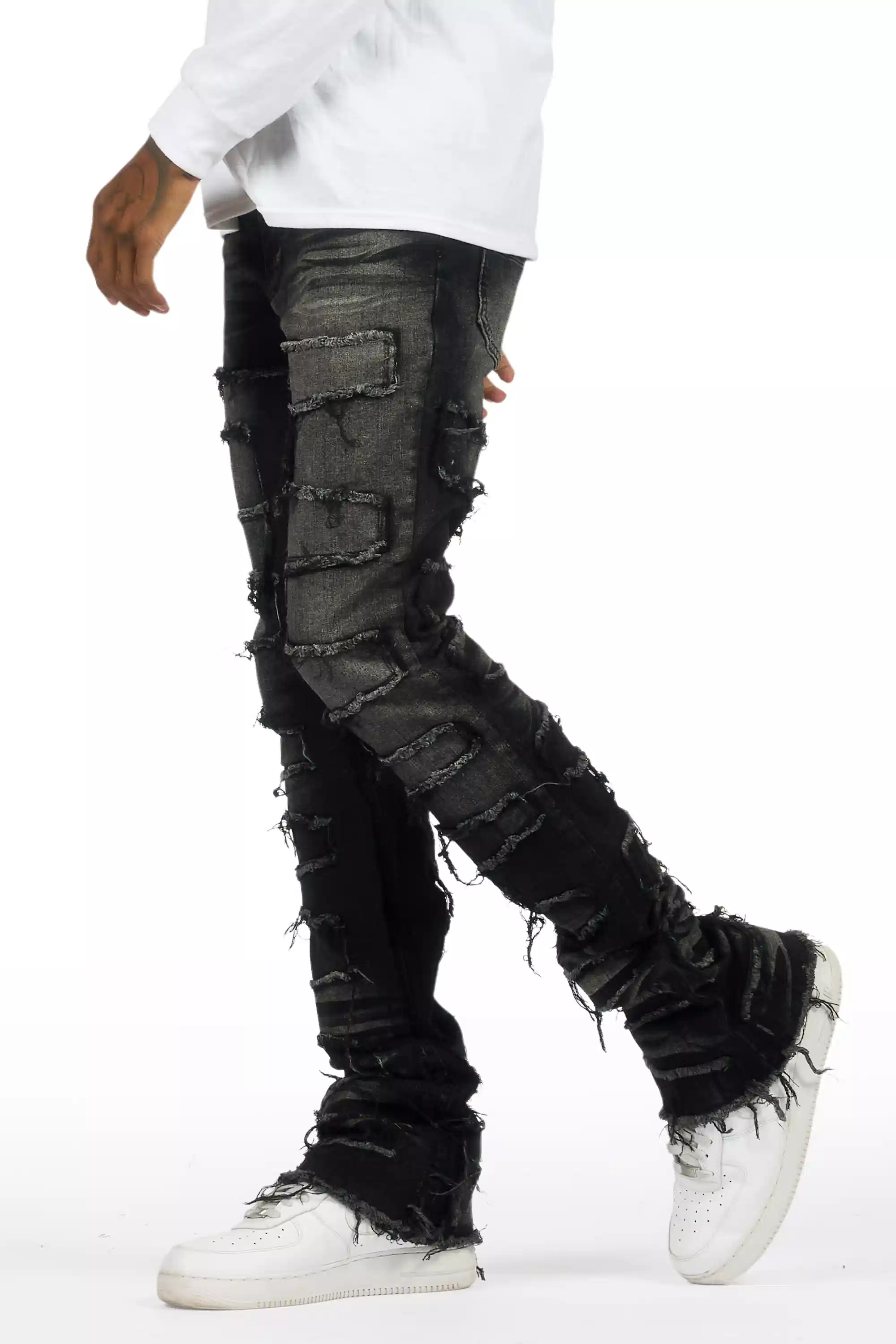 7100-shake-dark-grey-stacked-flare-jean-15.webp Shake Dark Grey Stacked Flare Jean