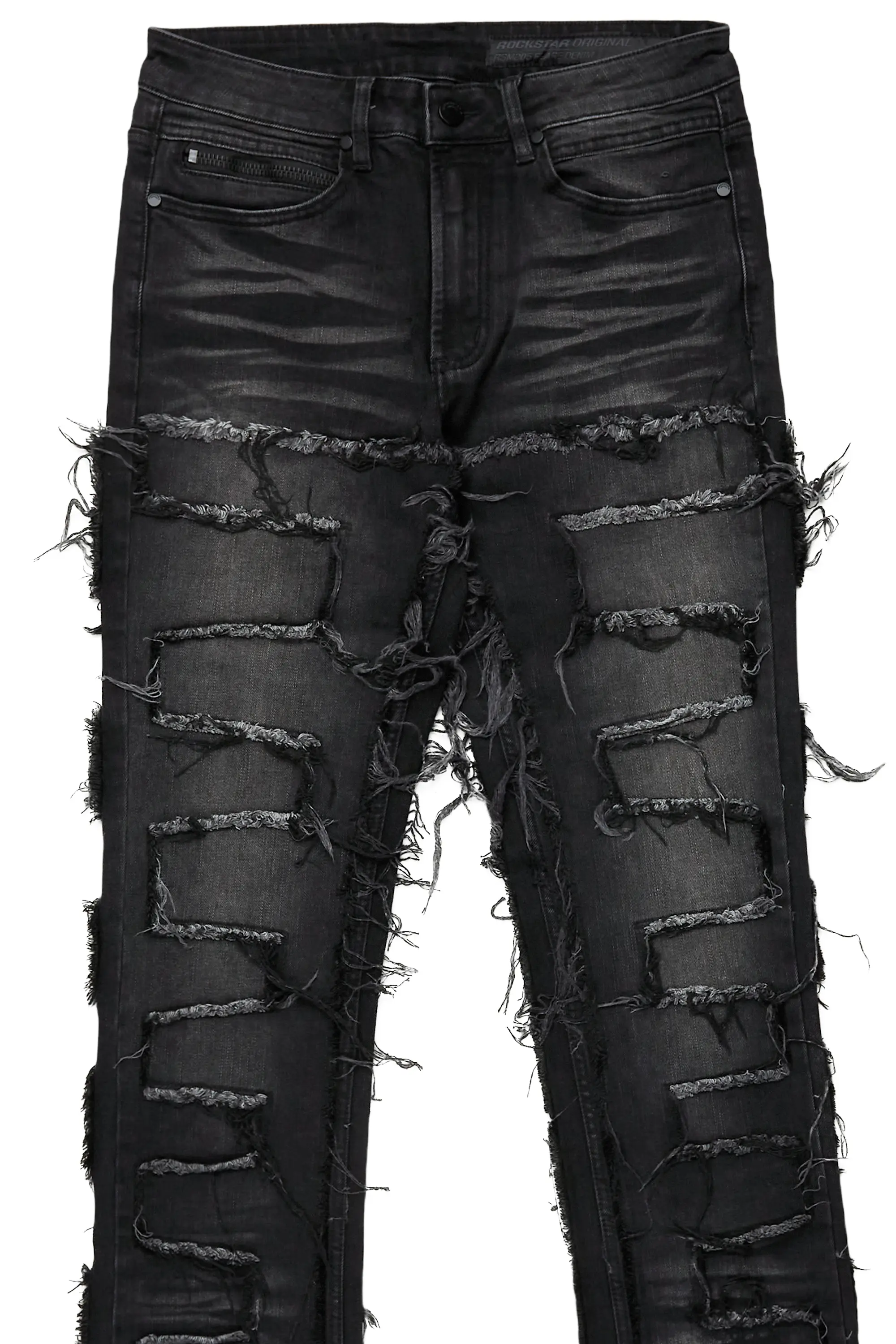 7100-shake-dark-grey-stacked-flare-jean-8.webp Shake Dark Grey Stacked Flare Jean