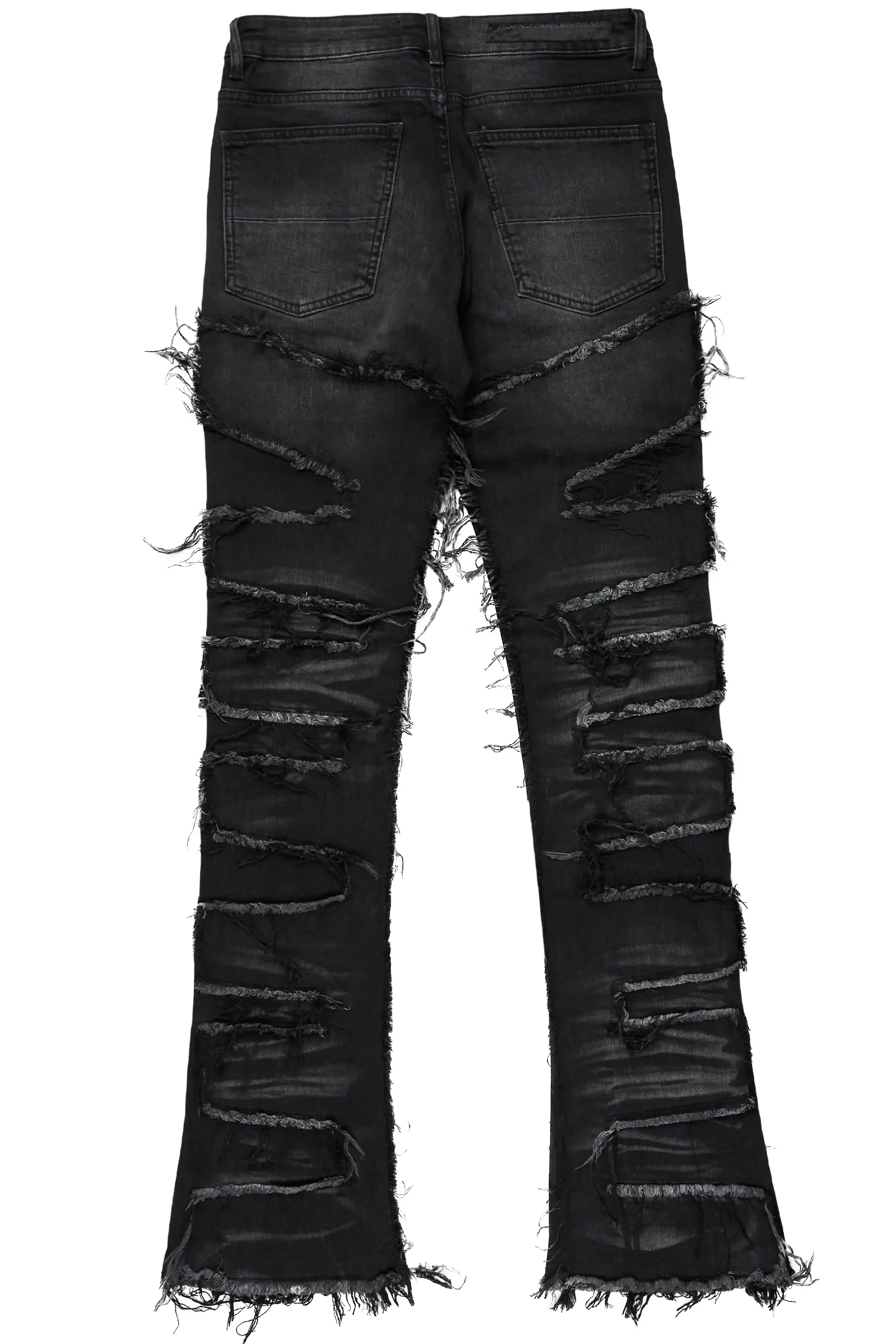 7100-shake-dark-grey-stacked-flare-jean-9.webp Shake Dark Grey Stacked Flare Jean
