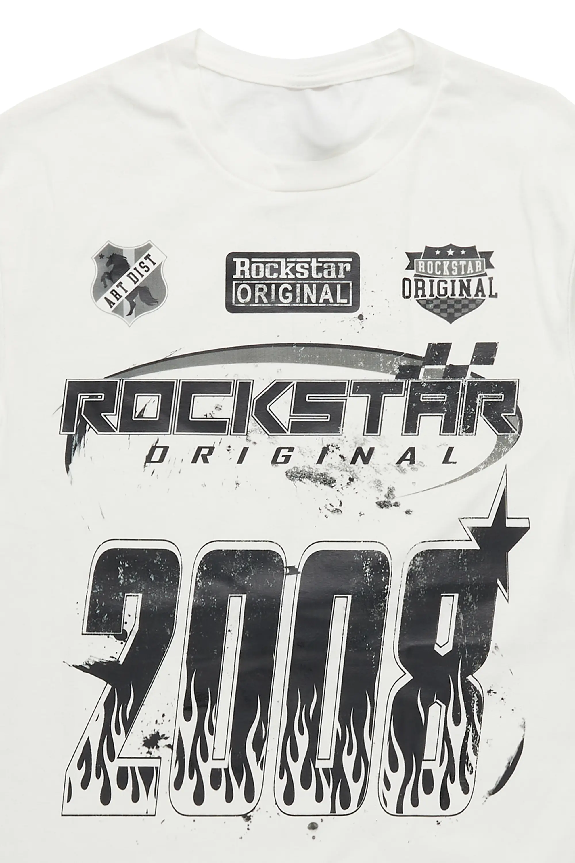 Boys Amos White Graphic T-Shirt