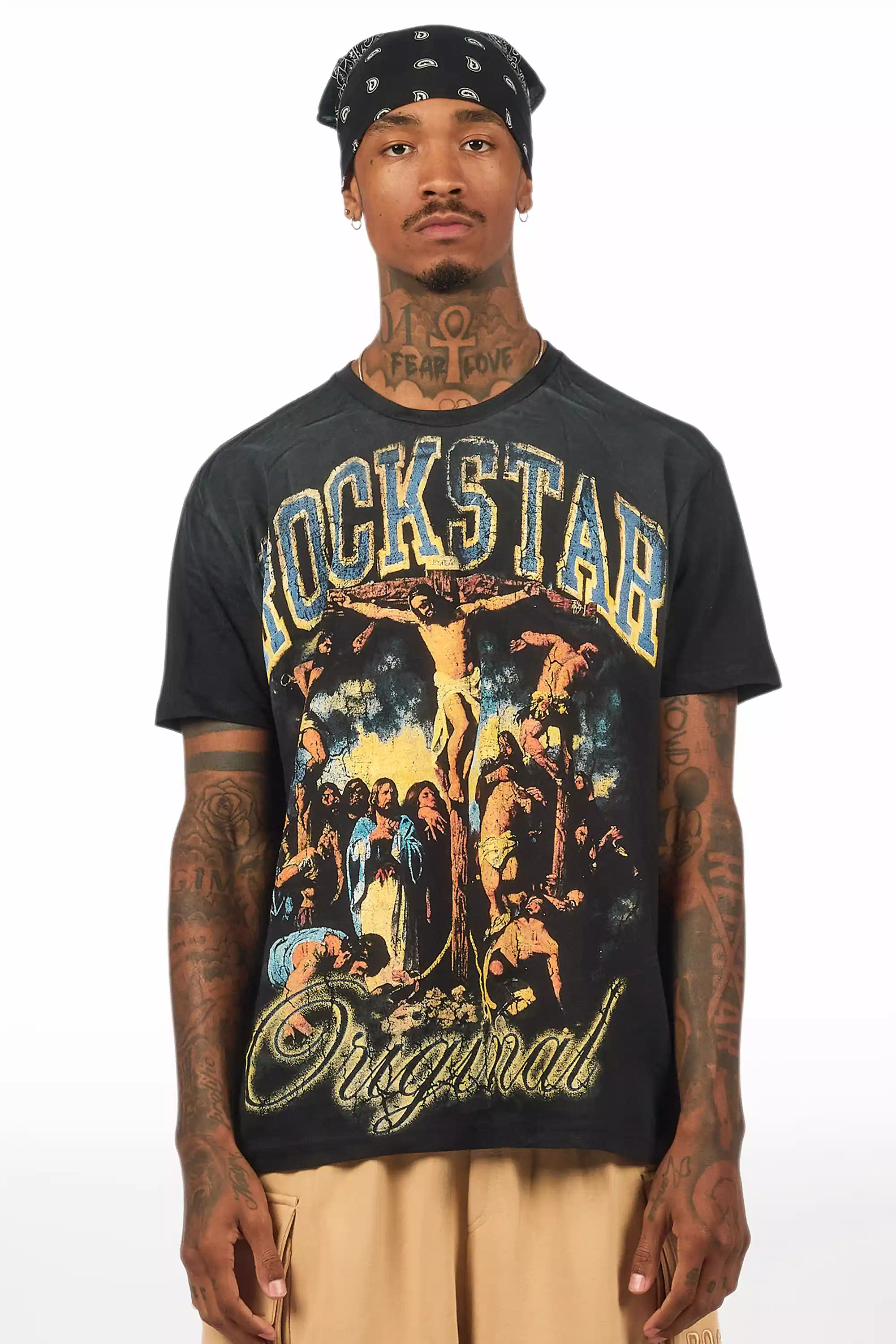 Waller Black Oversized Graphic T-Shirt