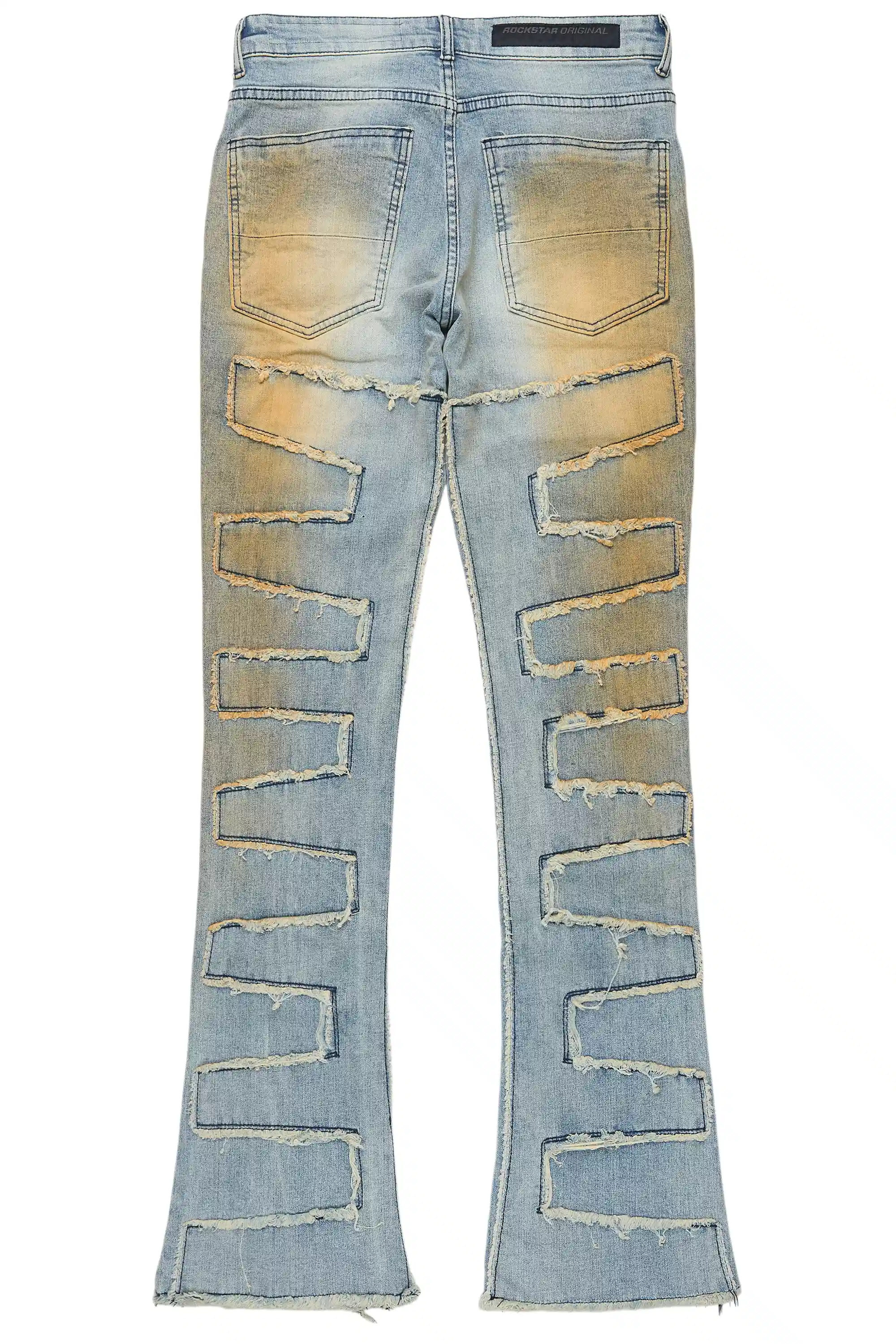 7749-shake-dirty-blue-stacked-flare-jean-10.webp Shake Dirty Blue Stacked Flare Jean