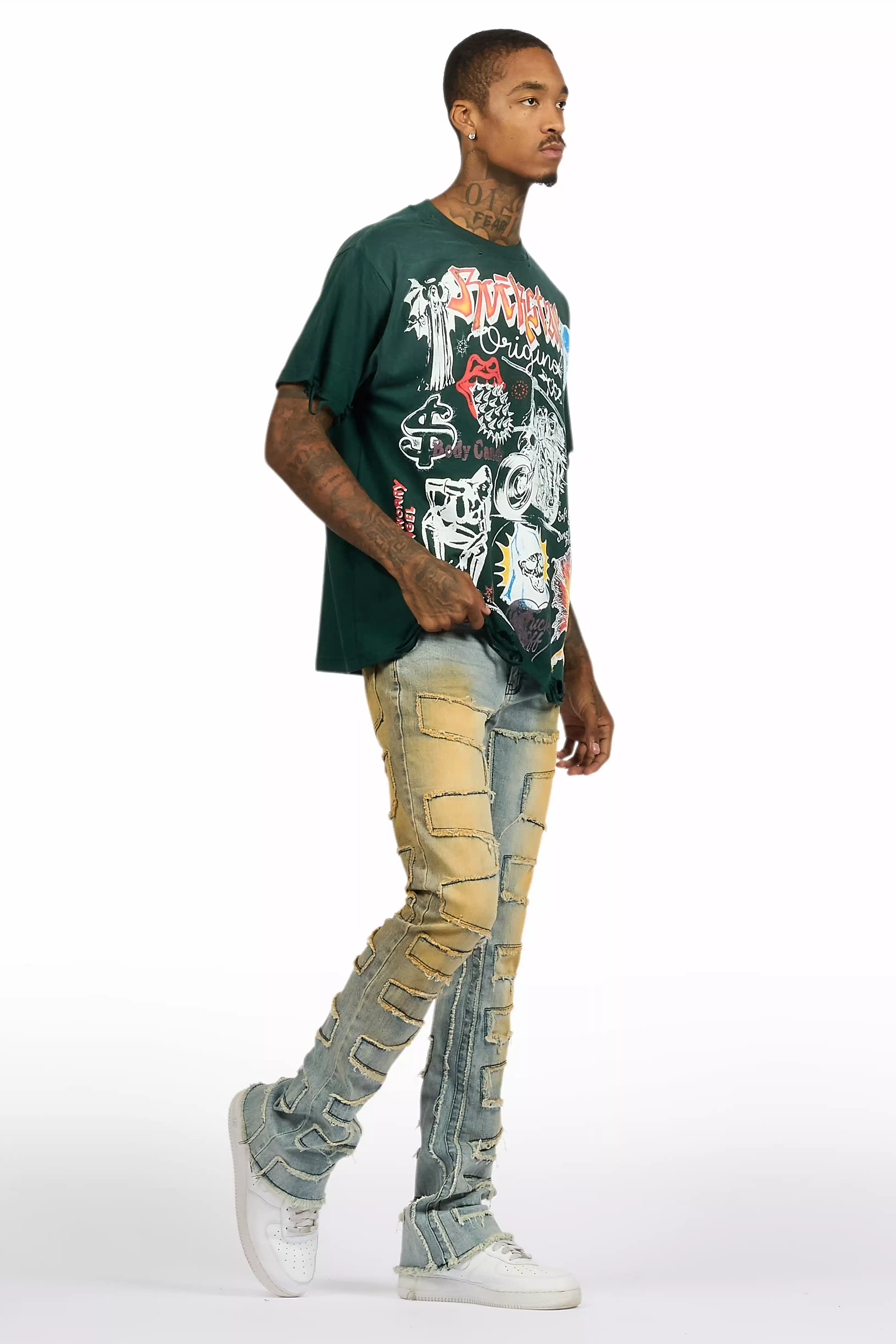 7749-shake-dirty-blue-stacked-flare-jean-4.webp Shake Dirty Blue Stacked Flare Jean