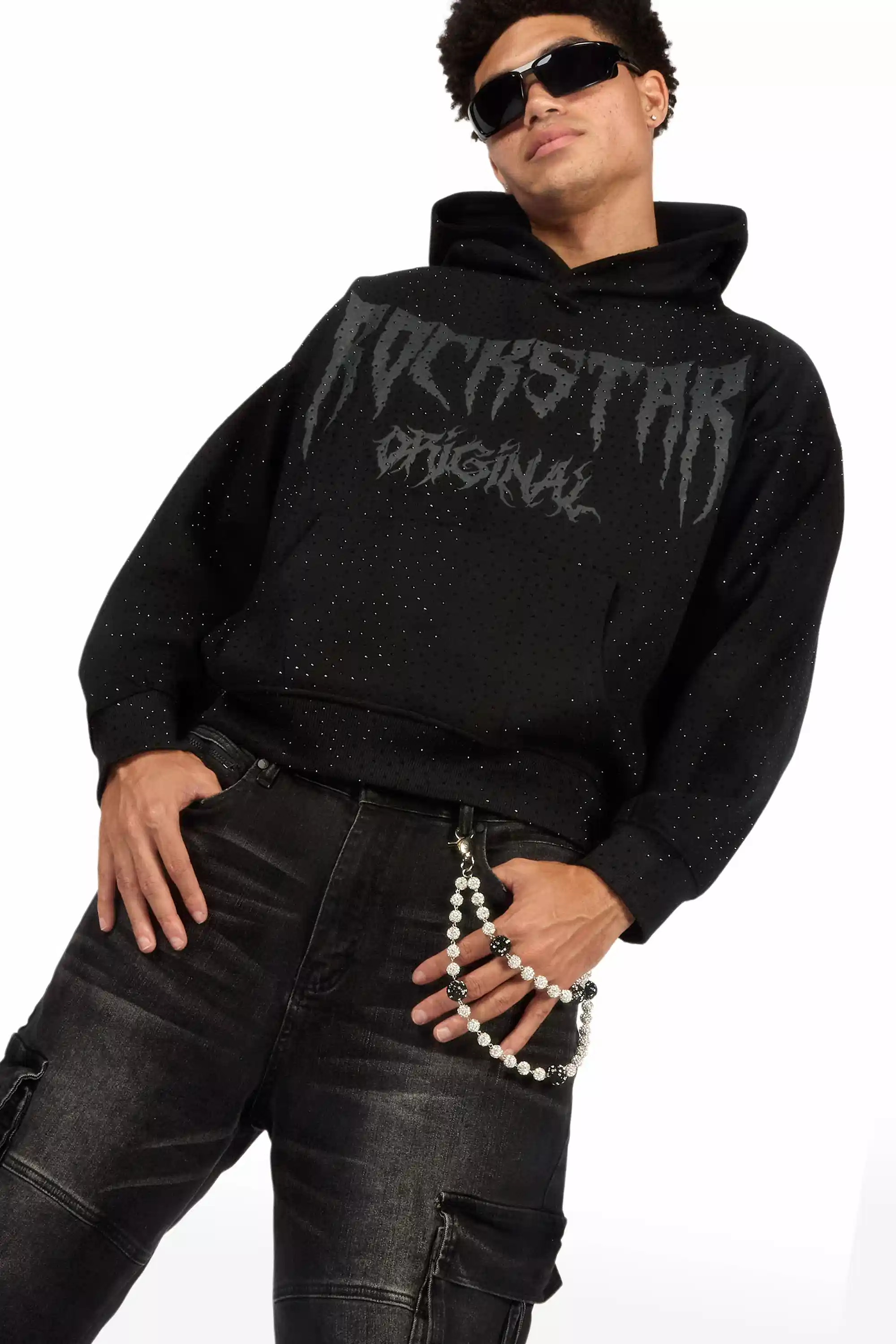 Tore Black Baggy Cargo Jean