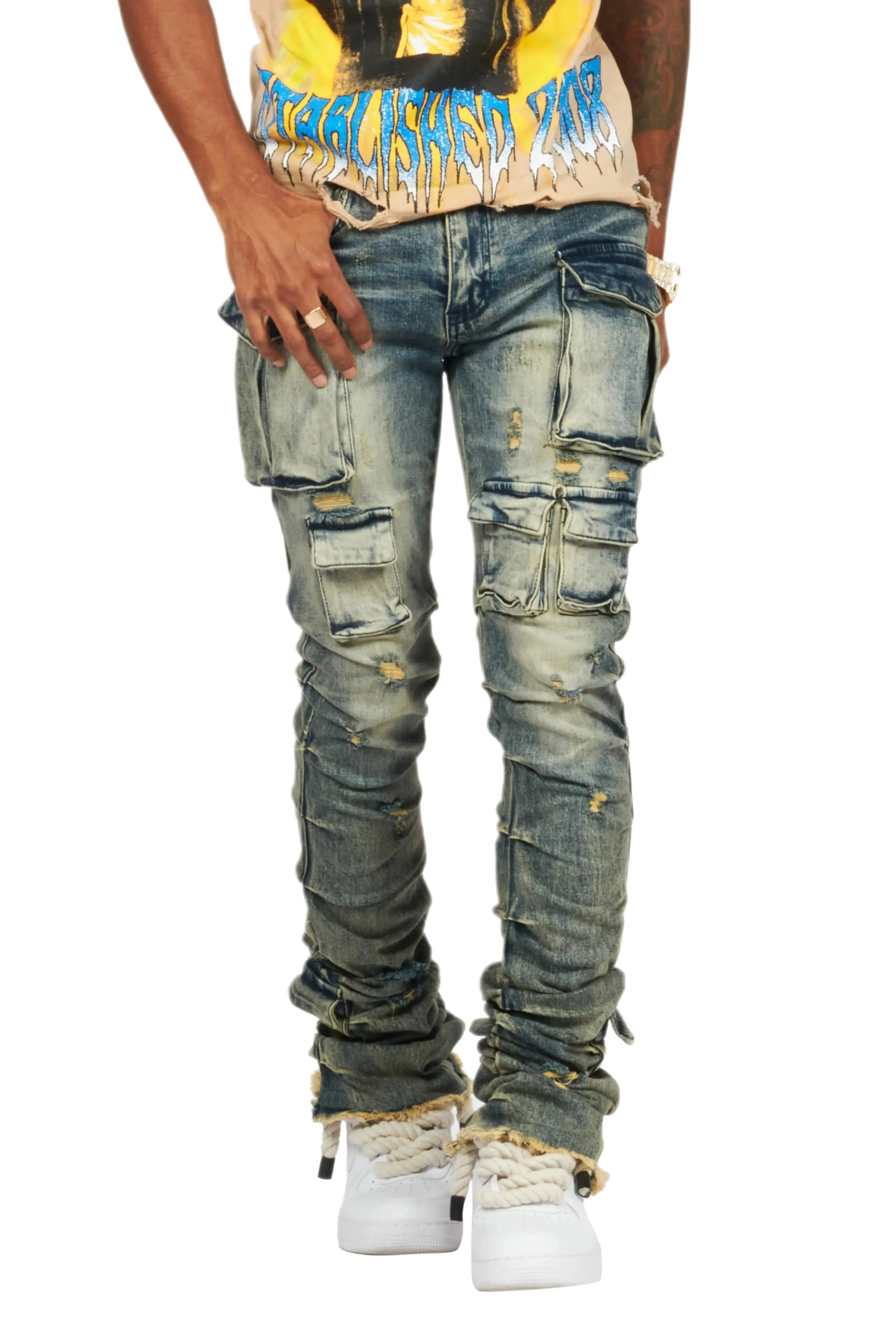 8079-gentry-tint-blue-stacked-flare-jean-10.webp Gentry Tint Blue Stacked Flare Jean