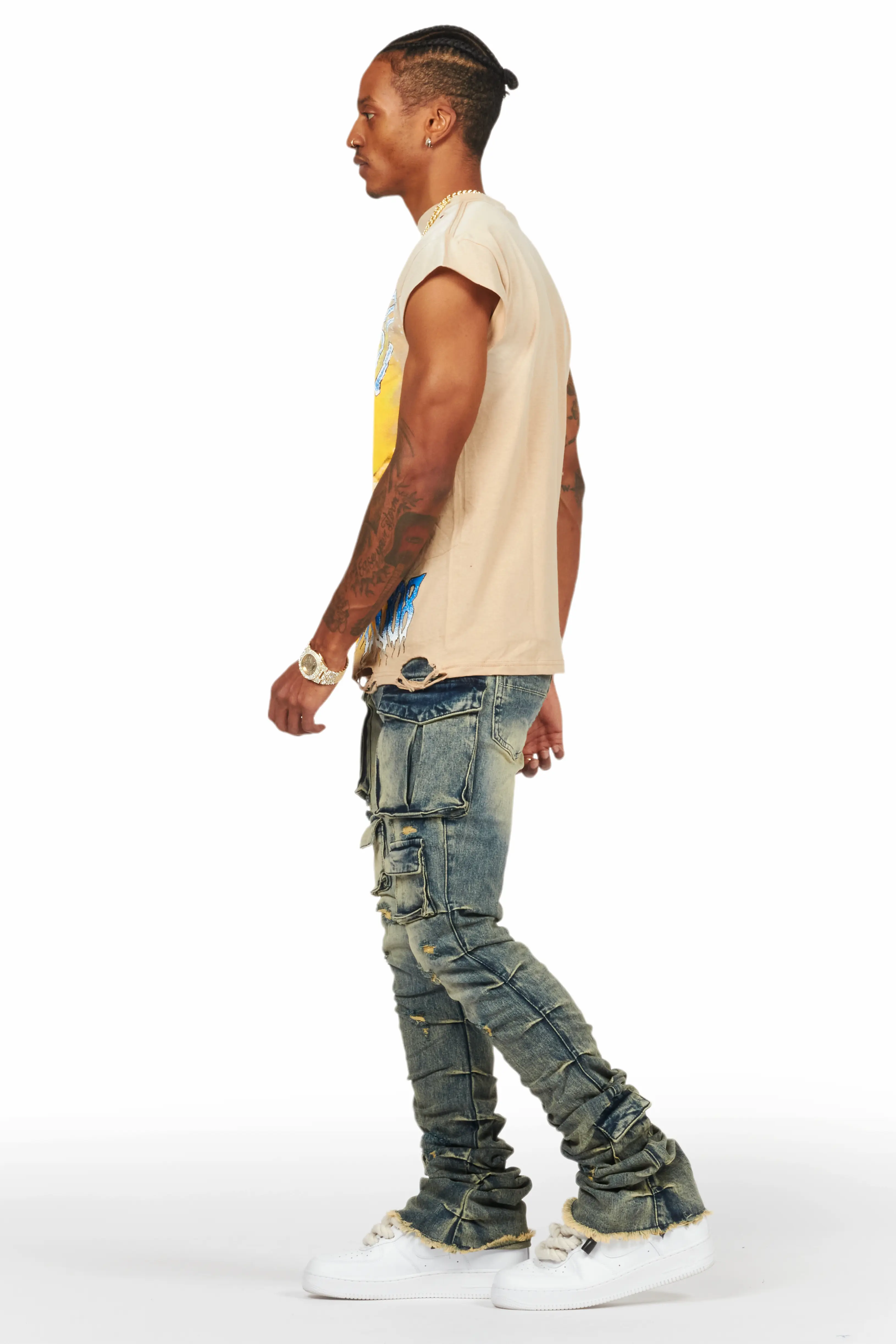 8079-gentry-tint-blue-stacked-flare-jean-4.webp Gentry Tint Blue Stacked Flare Jean