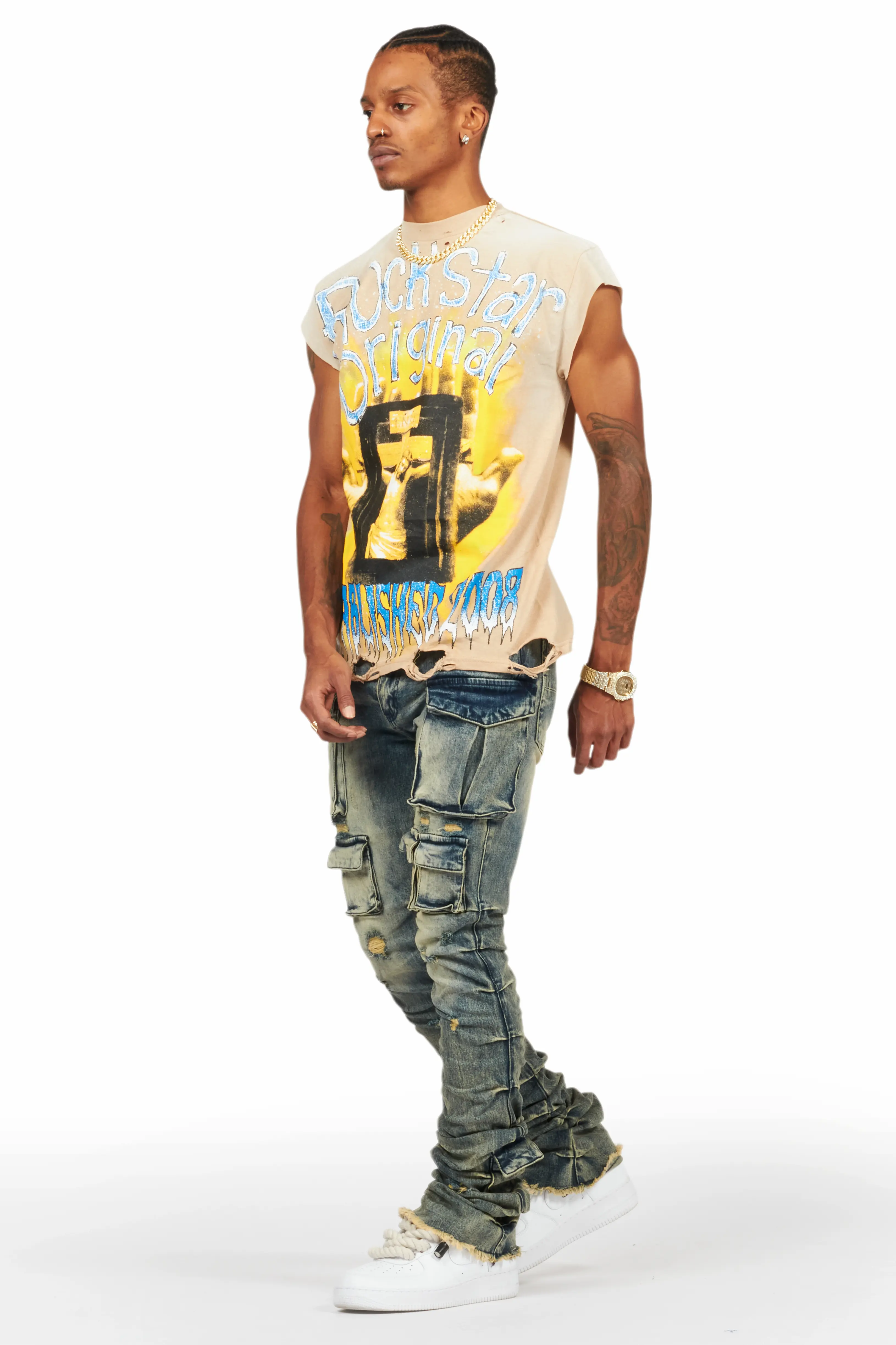 8079-gentry-tint-blue-stacked-flare-jean-7.webp Gentry Tint Blue Stacked Flare Jean
