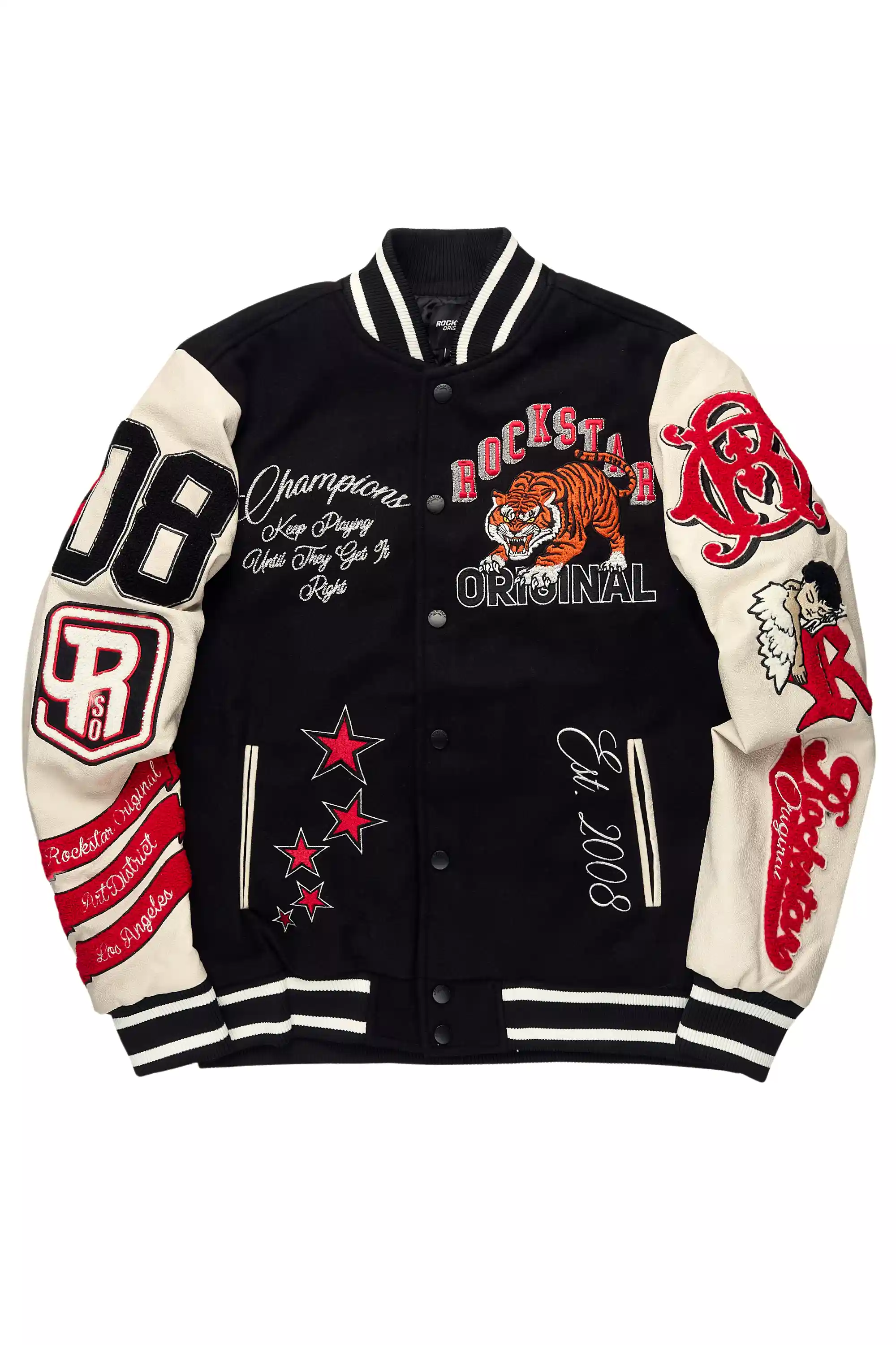 Alaric Black Varsity Jacket