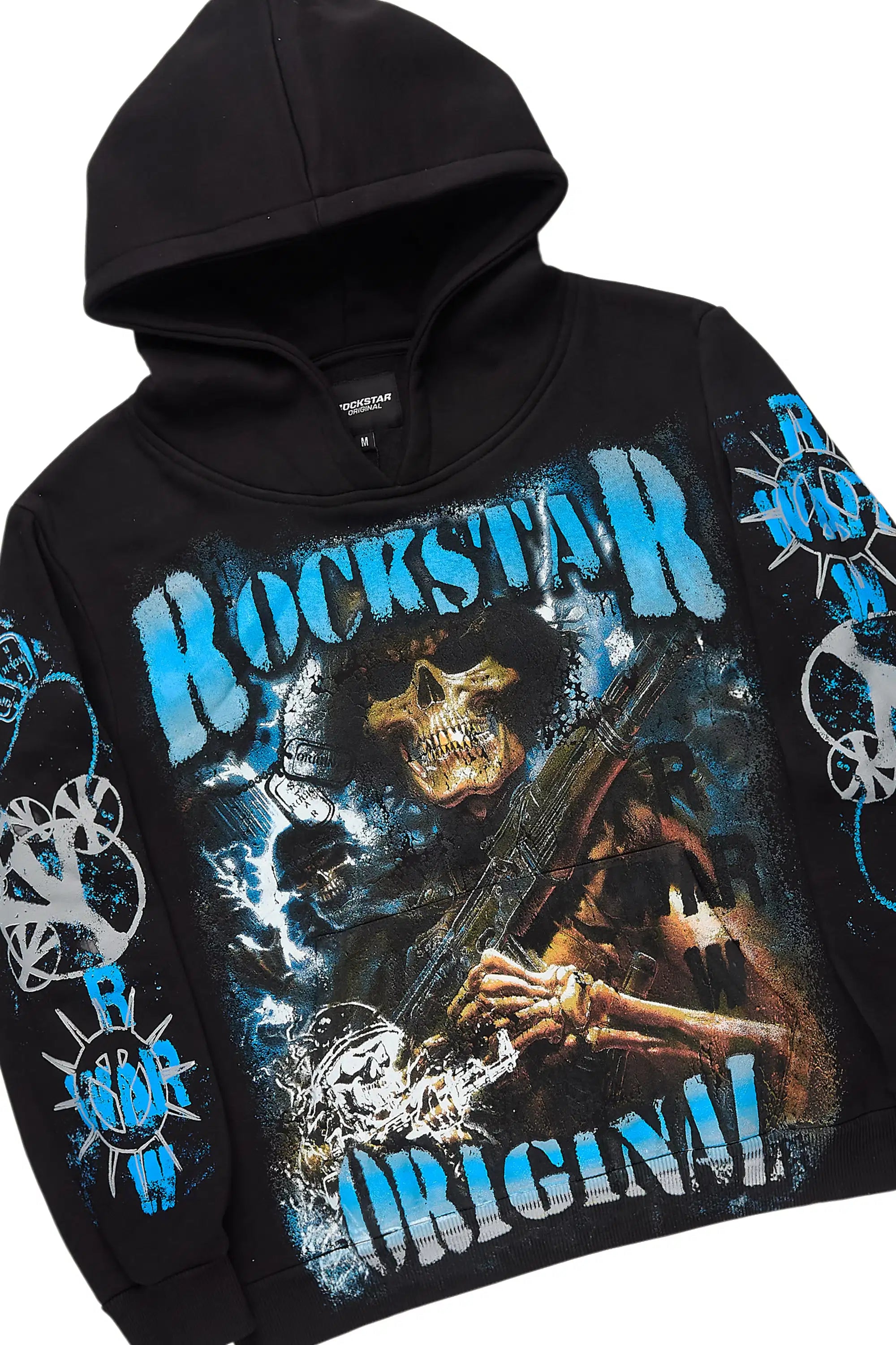 Zare Black/Blue Hoodie/Super Stacked Track Set