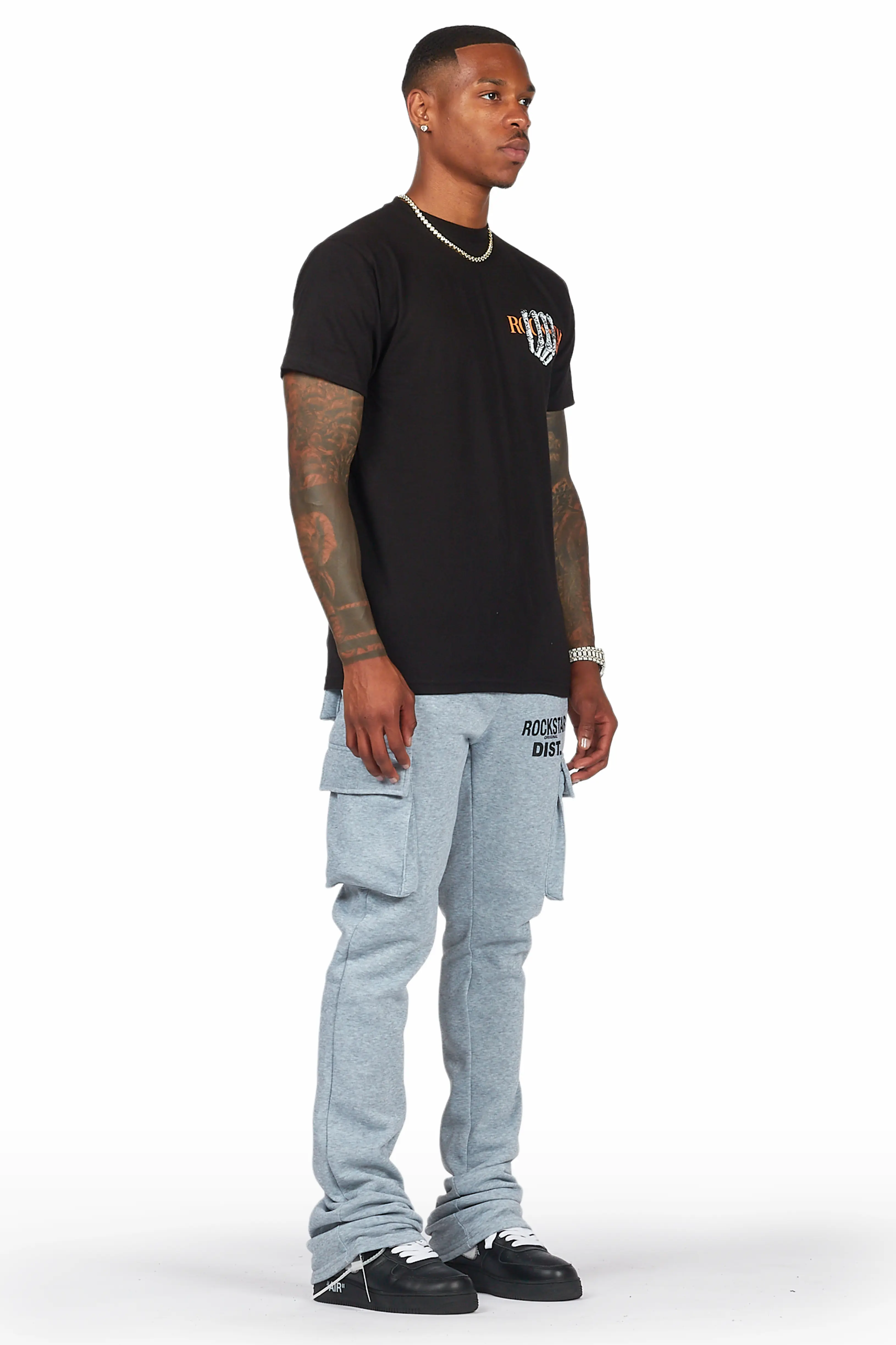 8417-alpine-heather-grey-stacked-flare-cargo-pant-4.webp Alpine Heather Grey Stacked Flare Cargo Pant
