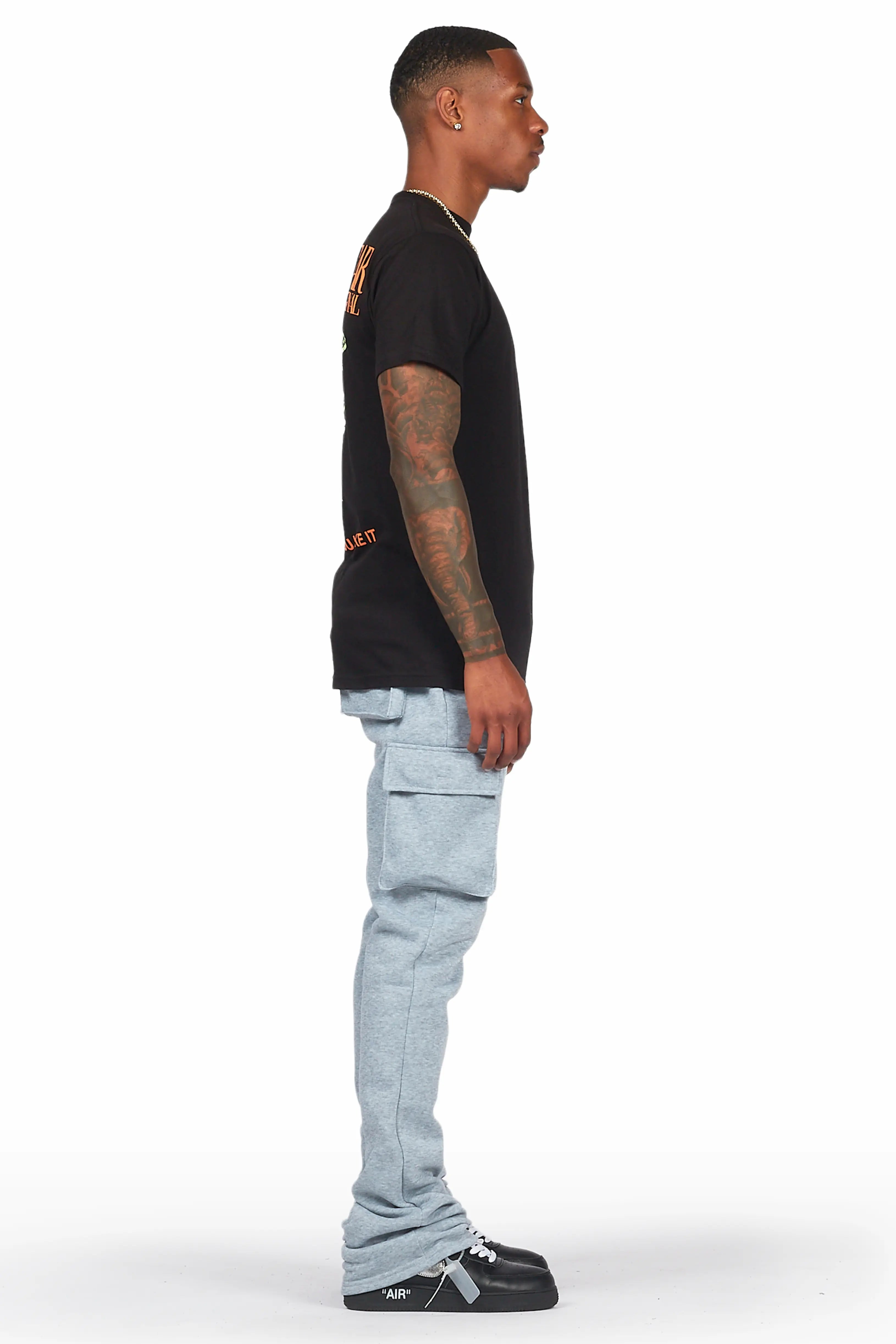8417-alpine-heather-grey-stacked-flare-cargo-pant-5.jpg Alpine Heather Grey Stacked Flare Cargo Pant