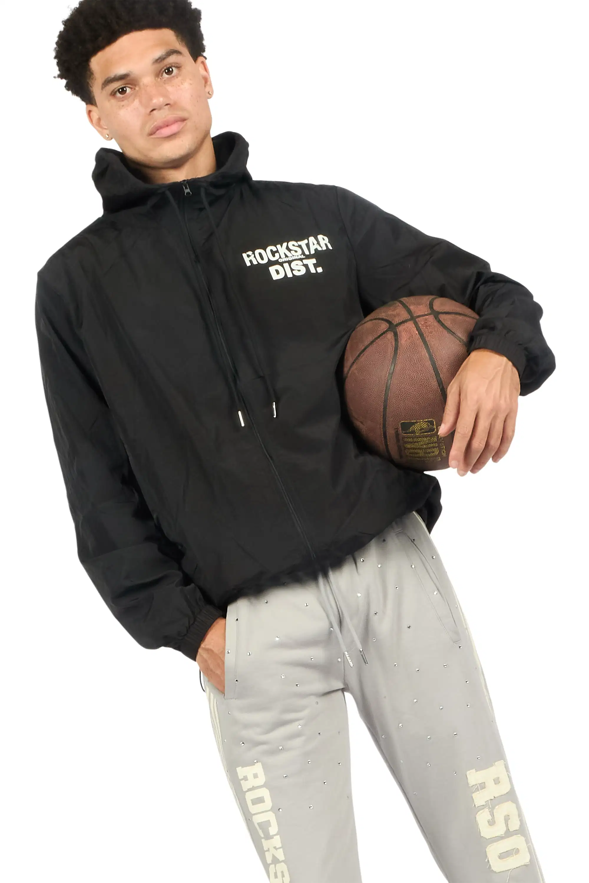 Lake Black Graphic Windbreaker