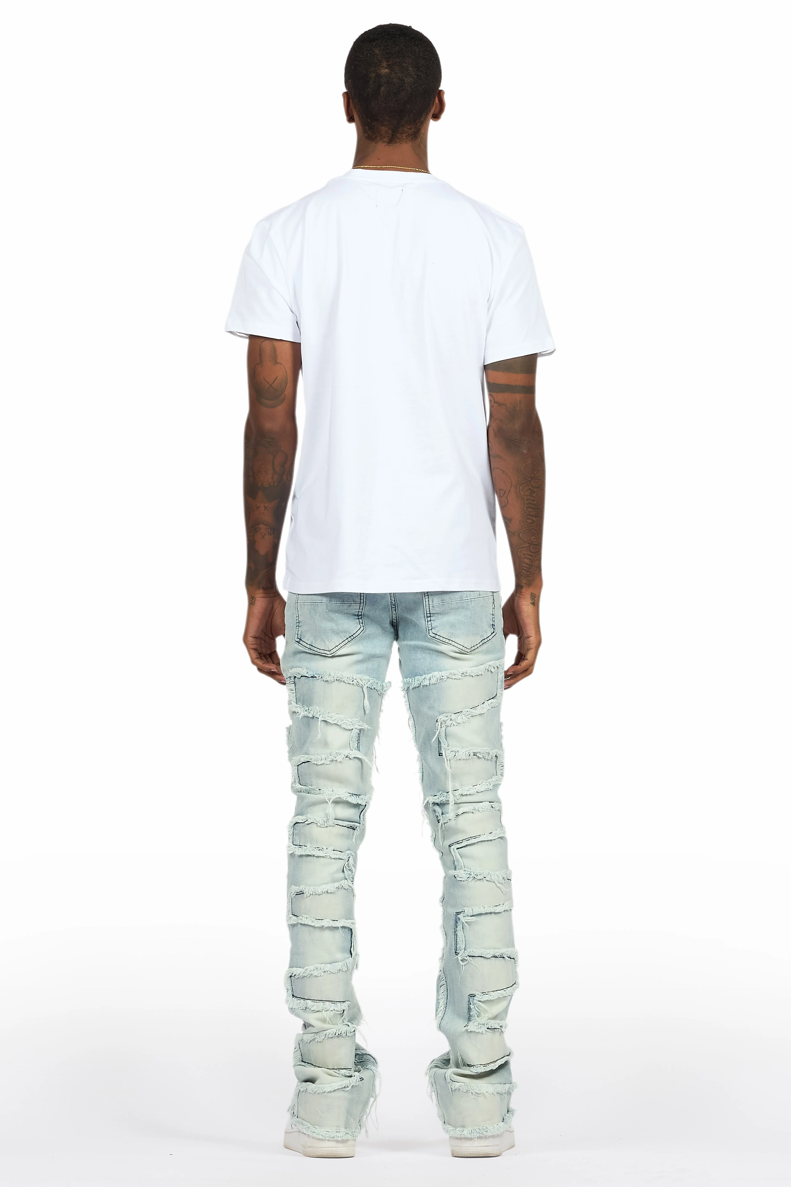 8818-beno-white-t-shirt-shake-blue-stacked-flare-jean-bundle-10.webp Beno White T-Shirt & Shake Blue Stacked Flare Jean Bundle