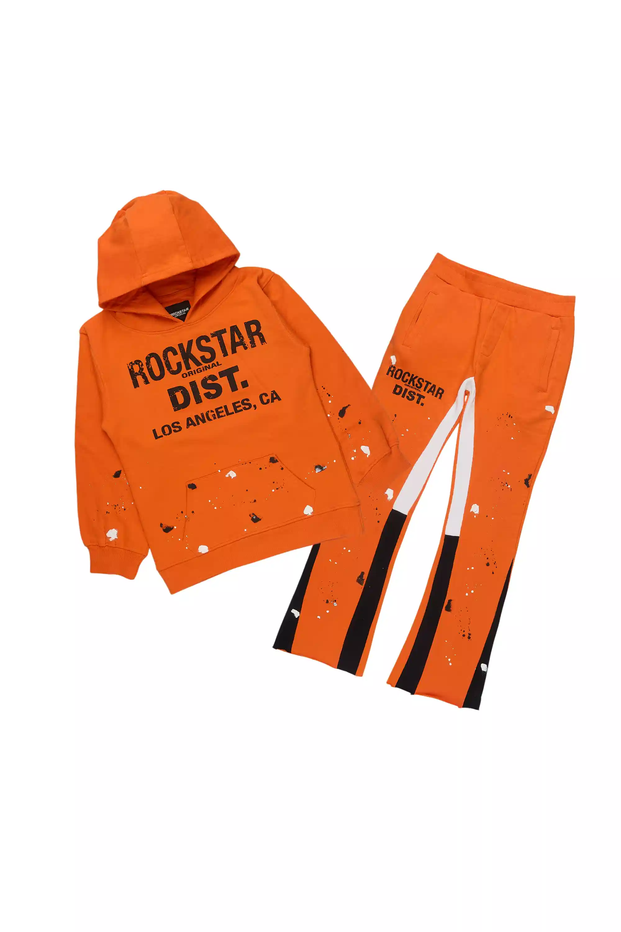 Boys Scottie Orange/Black Stacked Flare Track Set