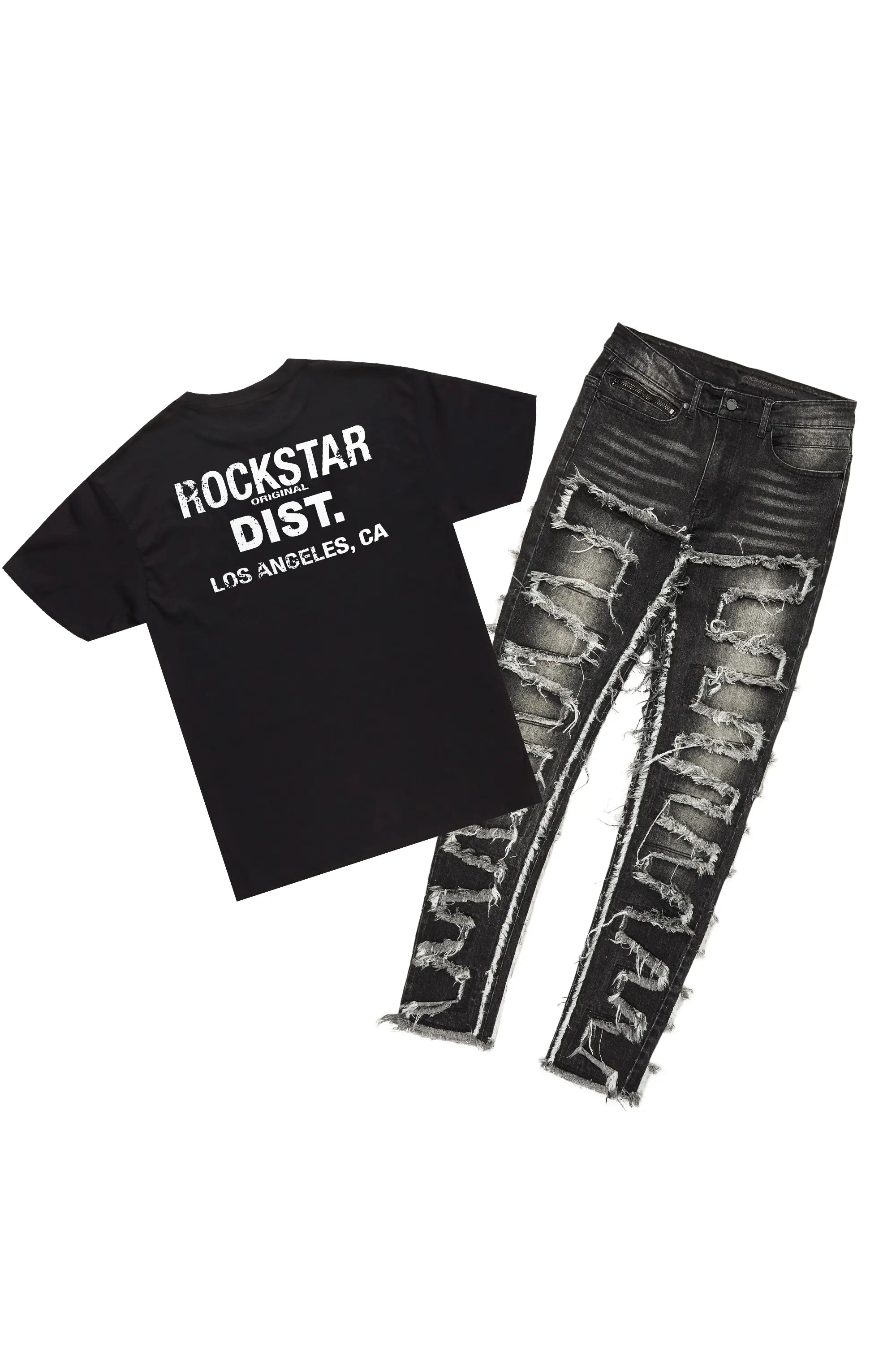 Lake Black/Grey T-Shirt/Slim Fit Jean Bundle