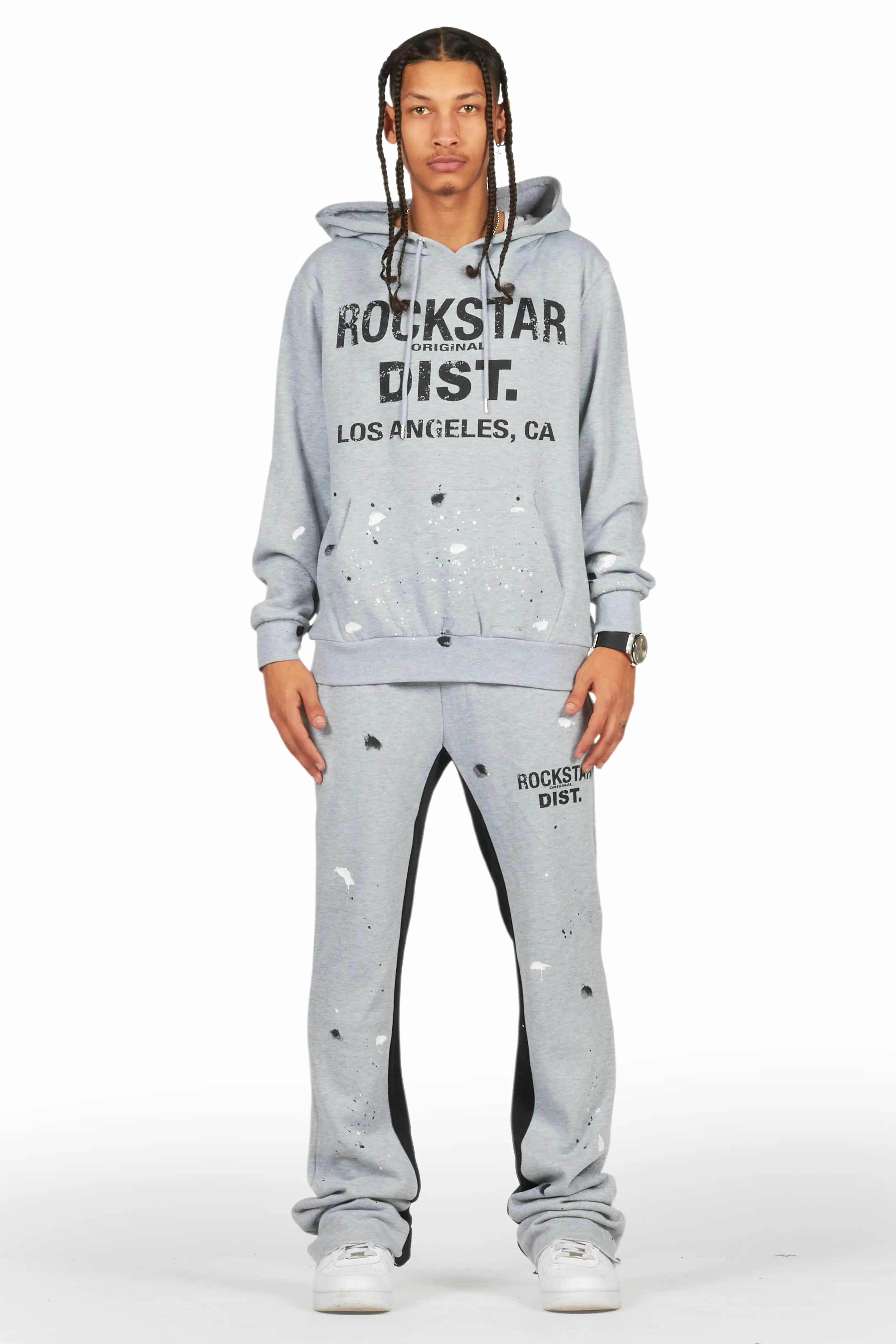 Scottie Heather Grey Hoodie/Baggy Track Pant Set
